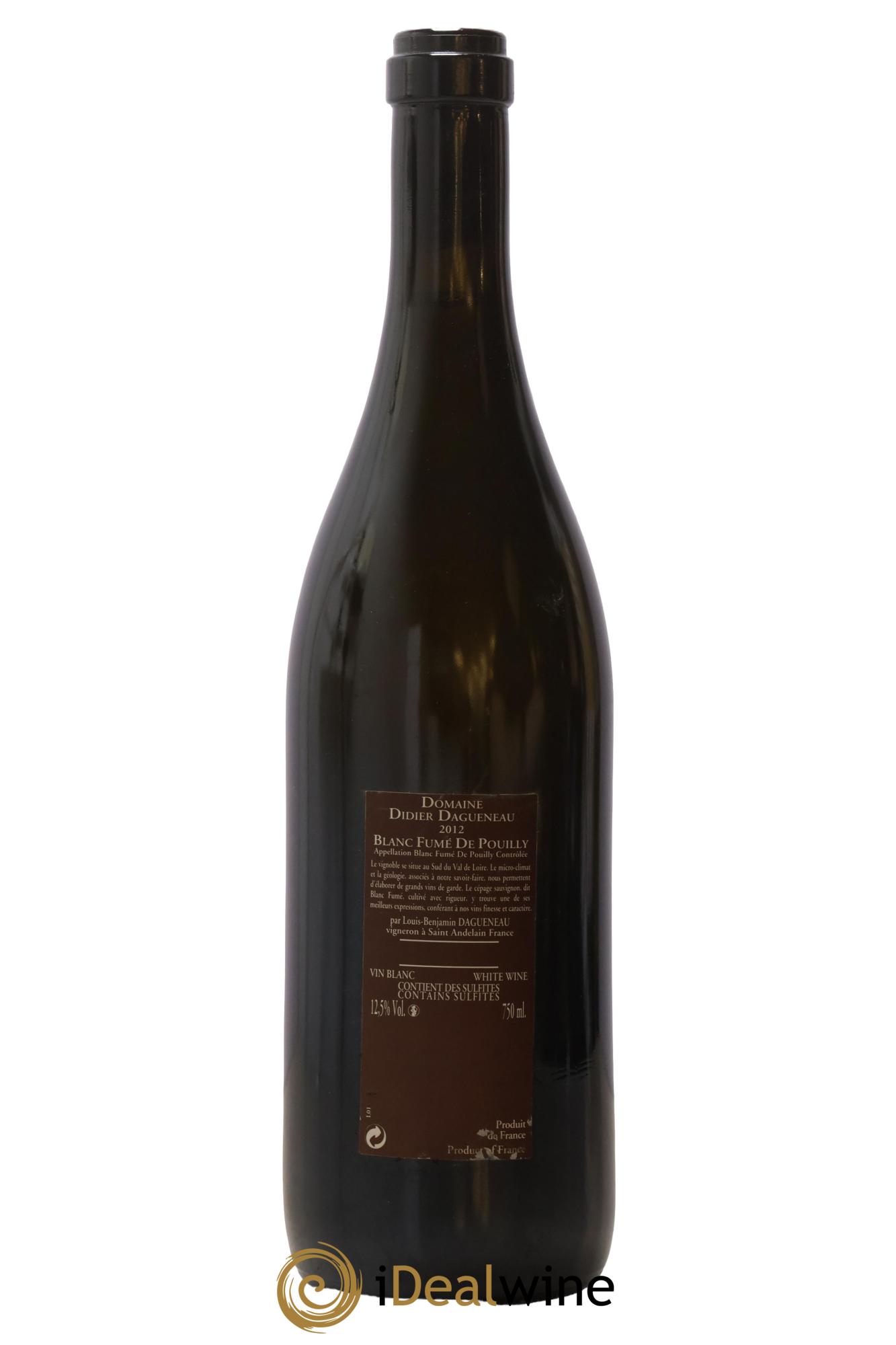 Vin de France (anciennement Pouilly-Fumé) Pur Sang Dagueneau (Domaine Didier - Louis-Benjamin) 2012 - Posten von 1 Flasche - 1