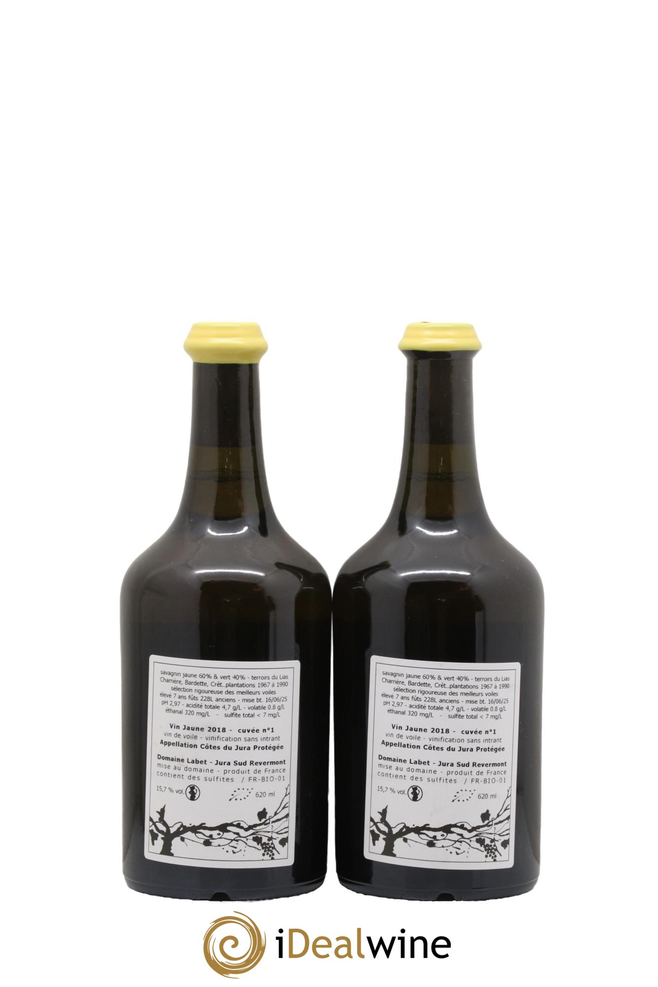 Côtes du Jura Vin Jaune Romain - Julien - Charline Labet 2018 - Lot de 2 clavelins - 1