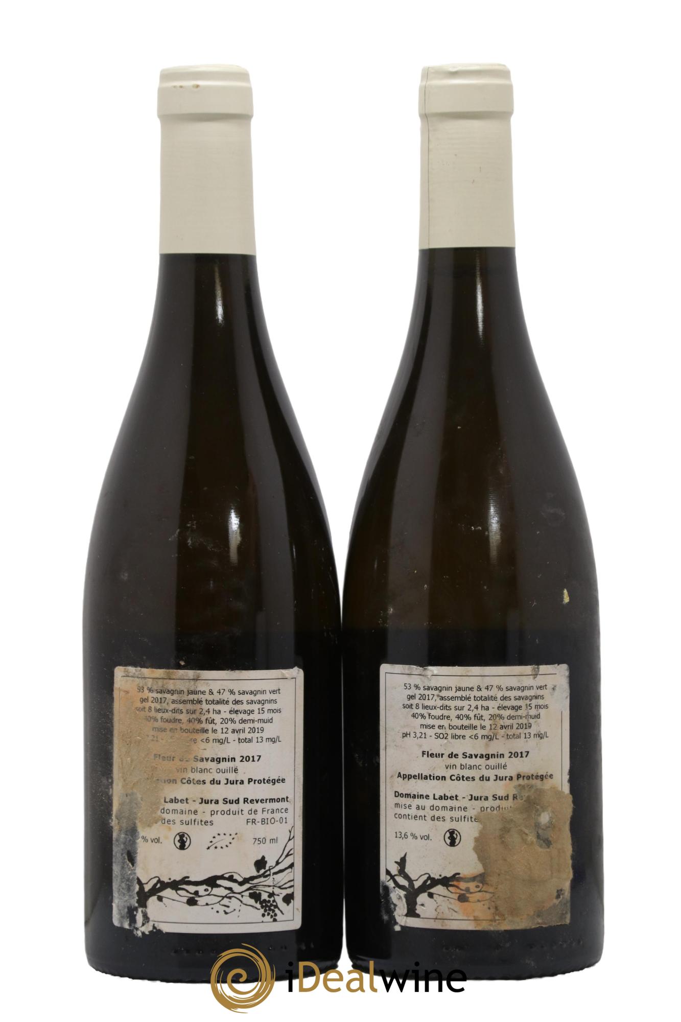 Côtes du Jura Fleur de Savagnin Romain - Julien  - Charline Labet 2017 - Lot de 2 bouteilles - 1