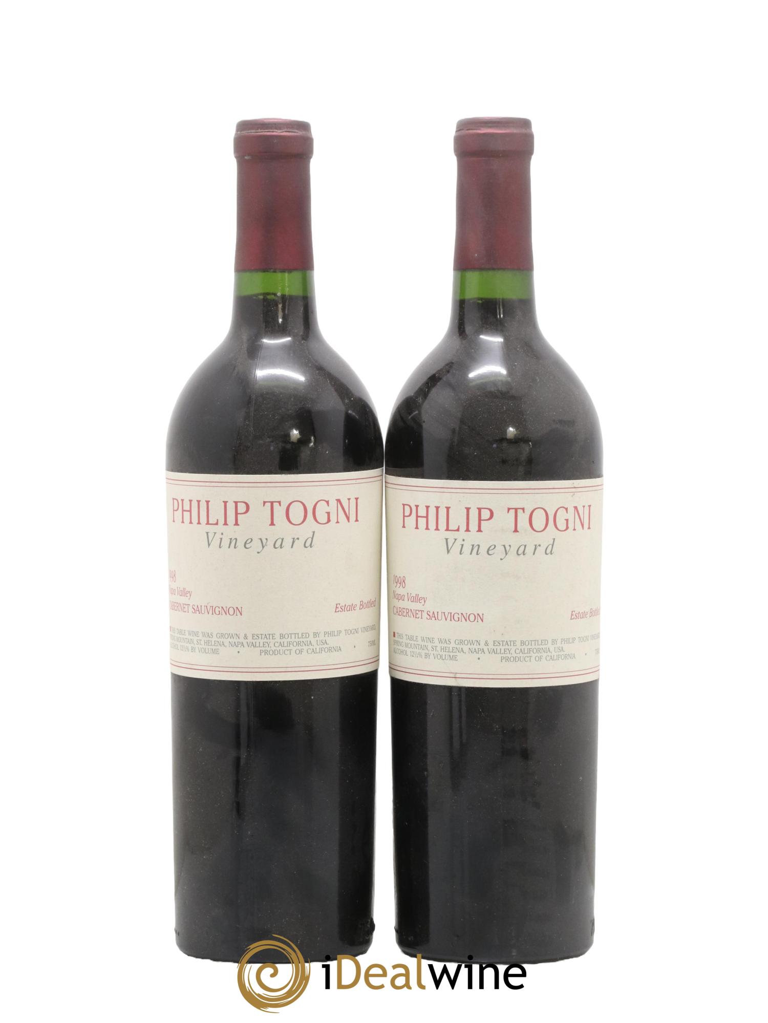 Napa Valley Philip Togni Cabernet Sauvignon 1998 - Lot de 2 bouteilles - 0
