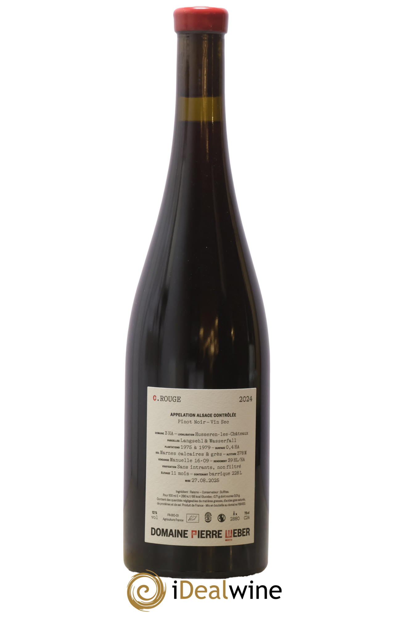 Vin de France Le Rouge "C" Pierre Weber 2024 - Lot de 1 bouteille - 1