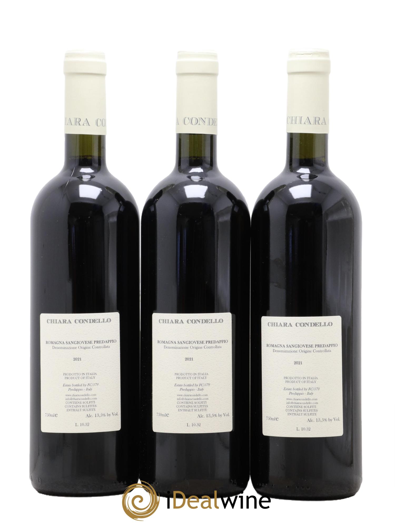 Sangiovese di Romagna Predappio DOC Chiara Condello 2021 - Lot de 3 bouteilles - 1
