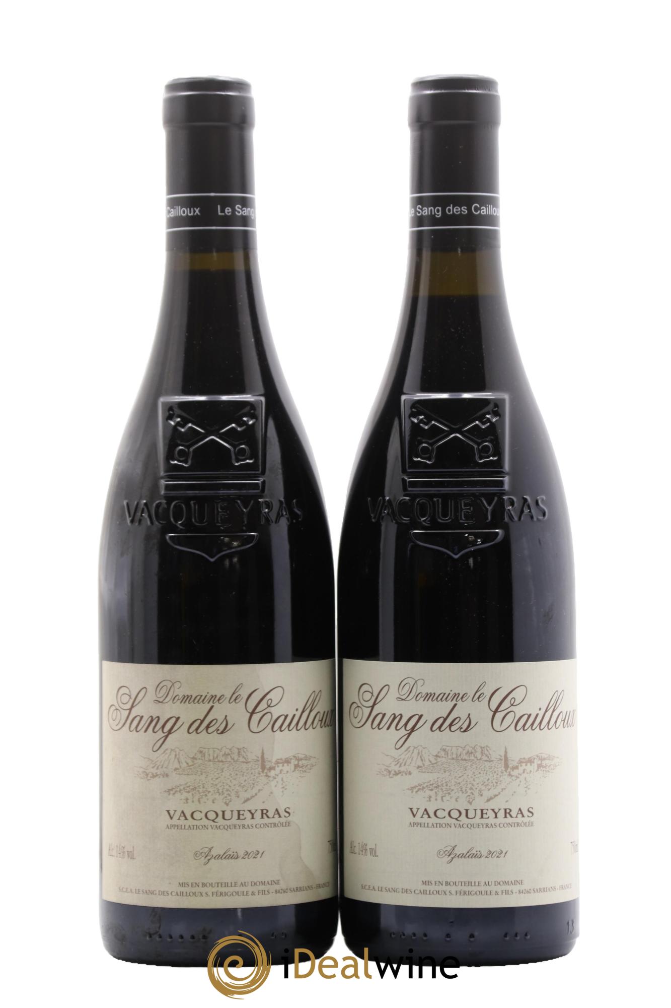 Vacqueyras Azalaïs Le Sang des Cailloux 2021 - Lot de 2 bouteilles - 0