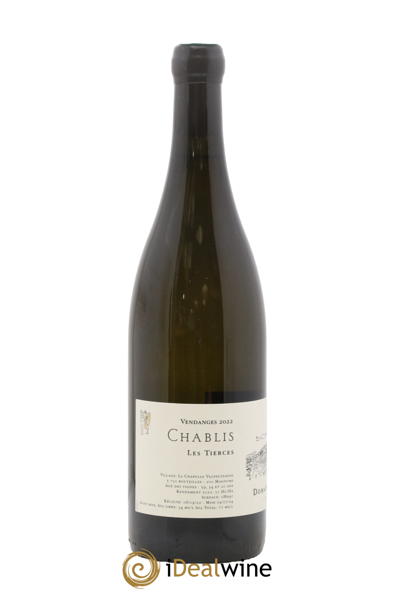 Chablis Les Tierces Jean Dauvissat 2022 - Posten von 1 Flasche - 1