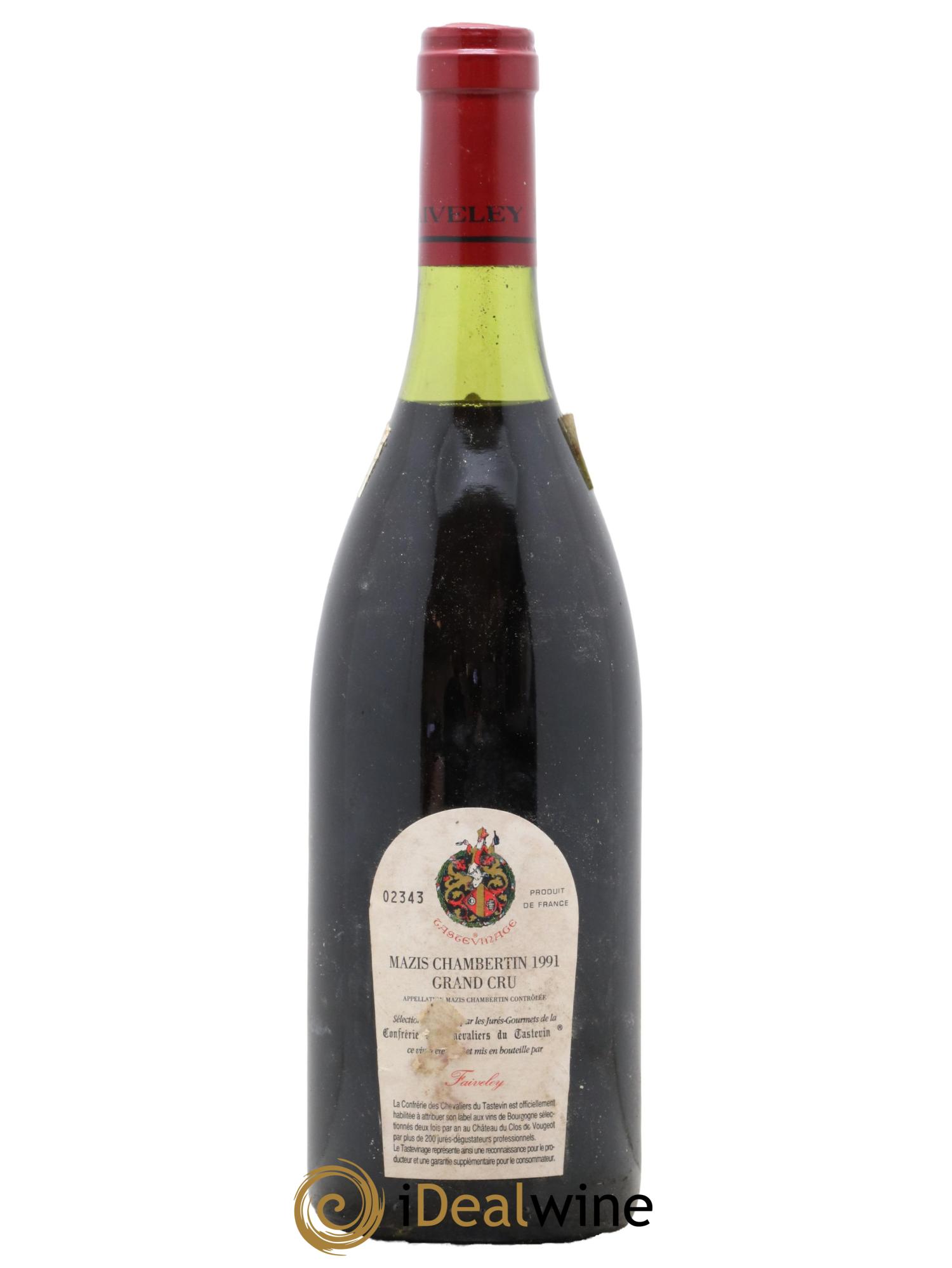 Mazis-Chambertin Grand Cru Faiveley 1991 - Lot de 1 bouteille - 1