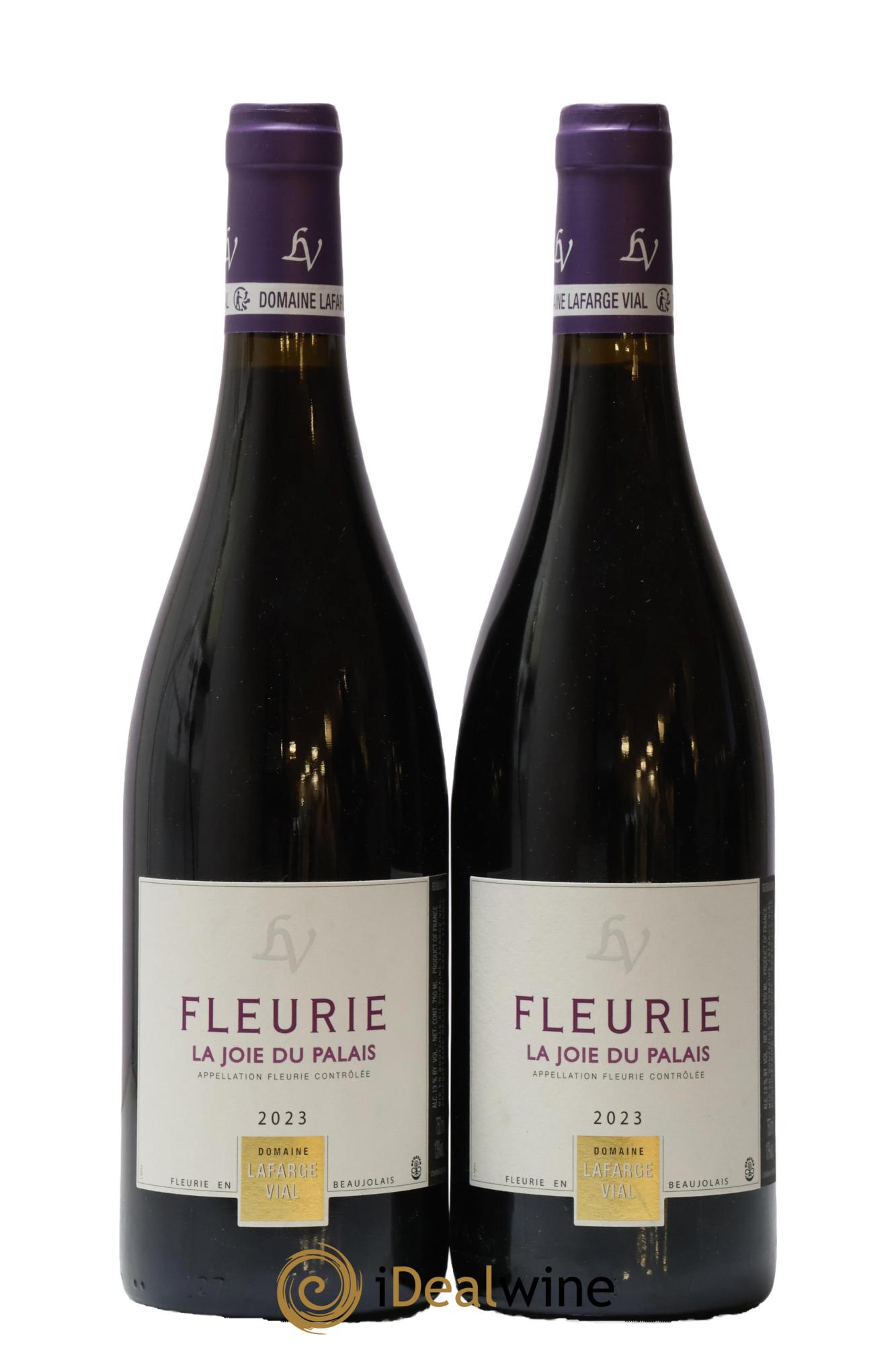Fleurie La Joie Du Palais Lafarge Vial 2023 - Lot of 2 bottles - 0