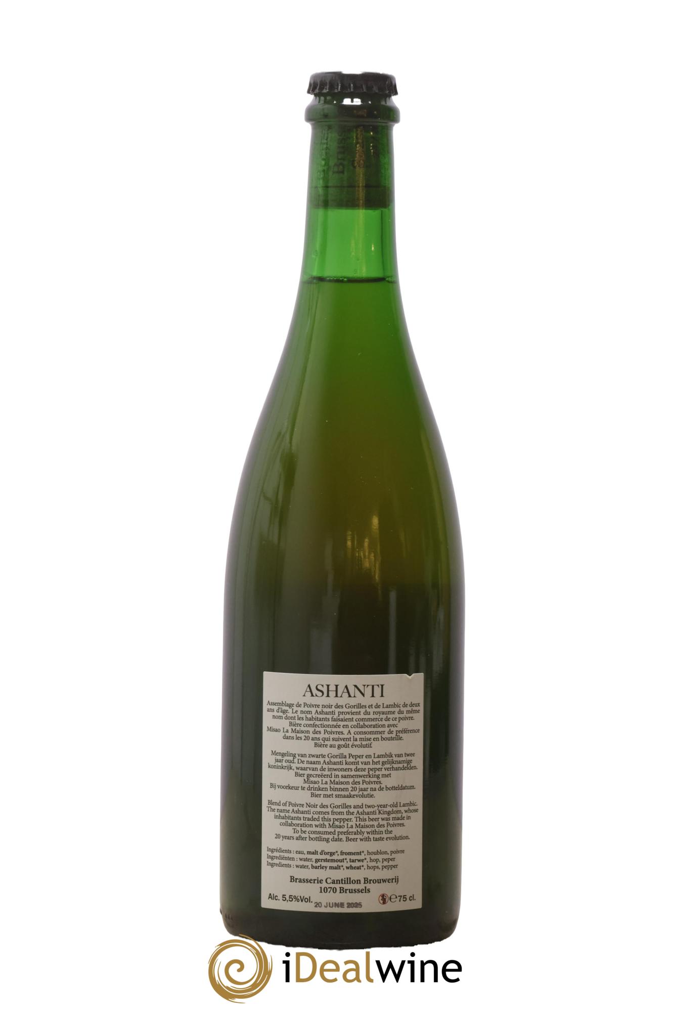 Bière Ashanti Cantillon Mise en bouteille en 2025 - Lot de 1 bouteille - 1