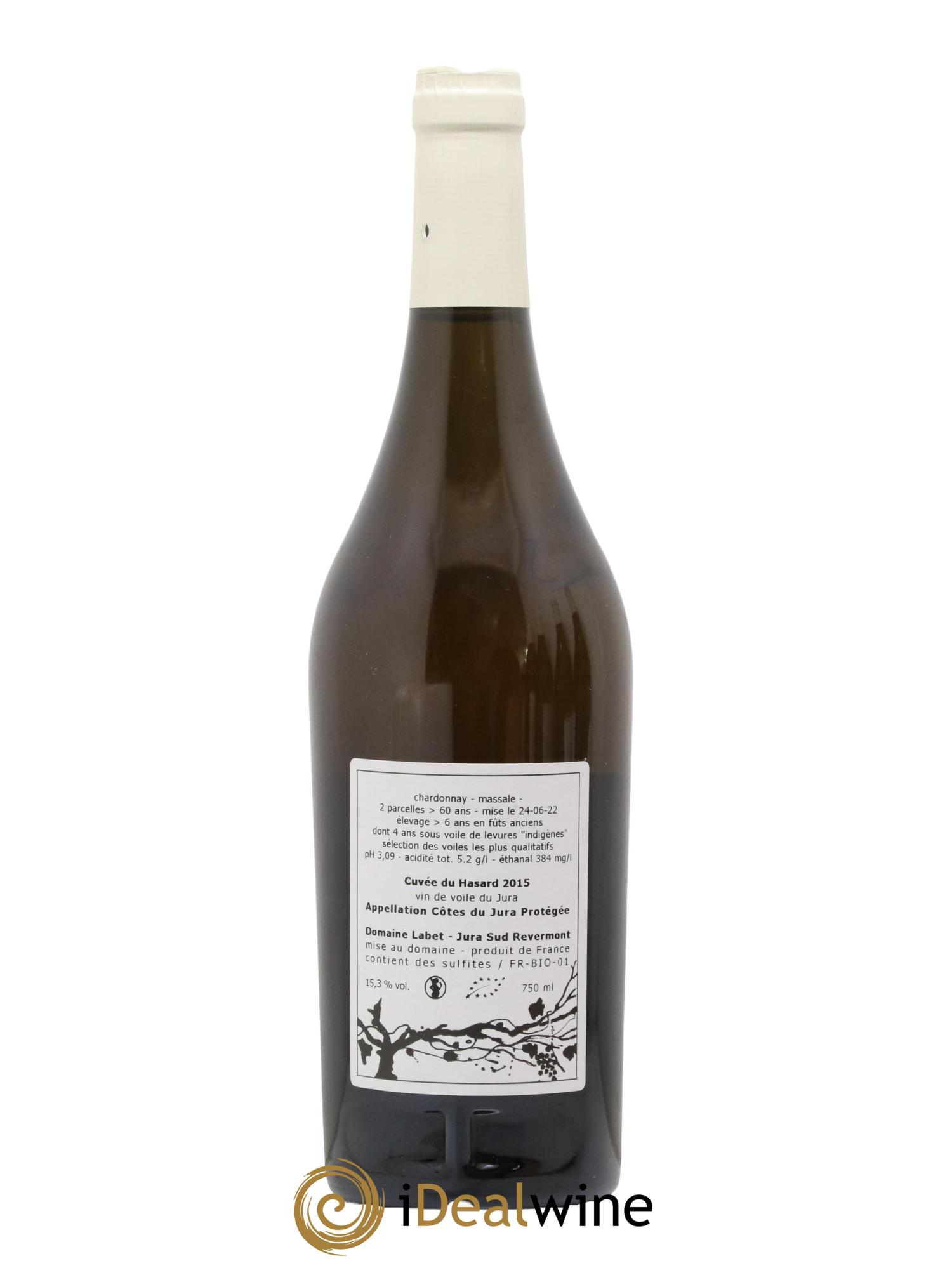 Côtes du Jura Chardonnay Cuvee du Hasard Labet 2015 - Lot de 1 bouteille - 1