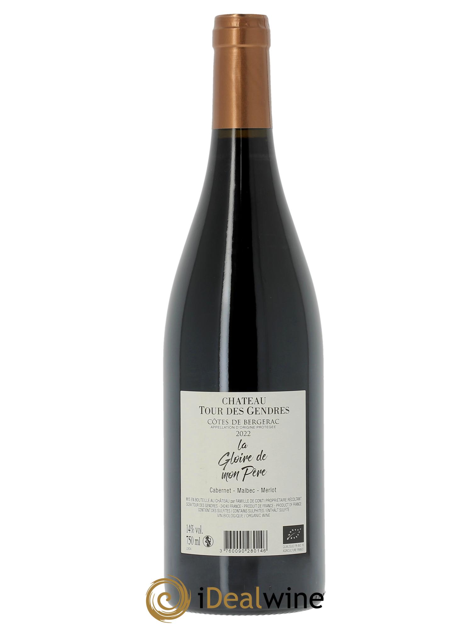 Côtes de Bergerac Château Tour des Gendres La Gloire de mon père Famille de Conti  2022 - Posten von 1 Flasche - 1