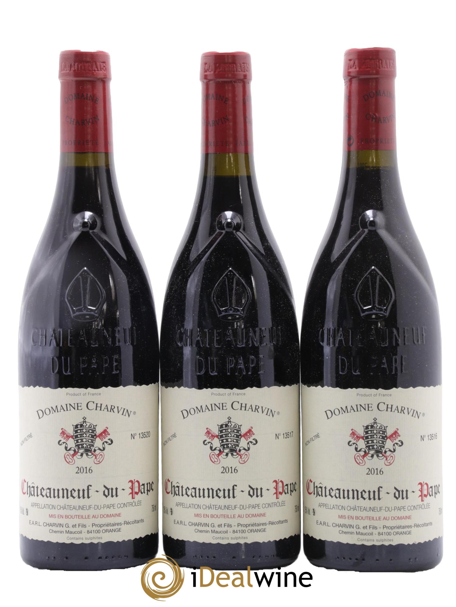 Châteauneuf-du-Pape Charvin (Domaine) 2016 - Lot de 3 bouteilles - 0