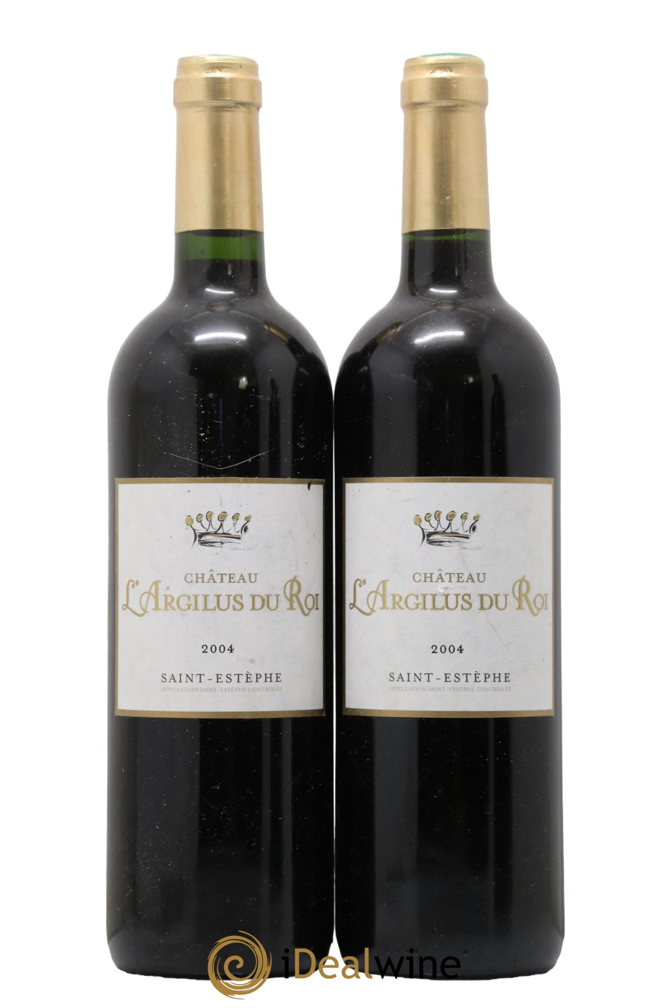 Saint-Estèphe Château L'Argilus du Roi 2004 - Lot de 2 bouteilles - 0
