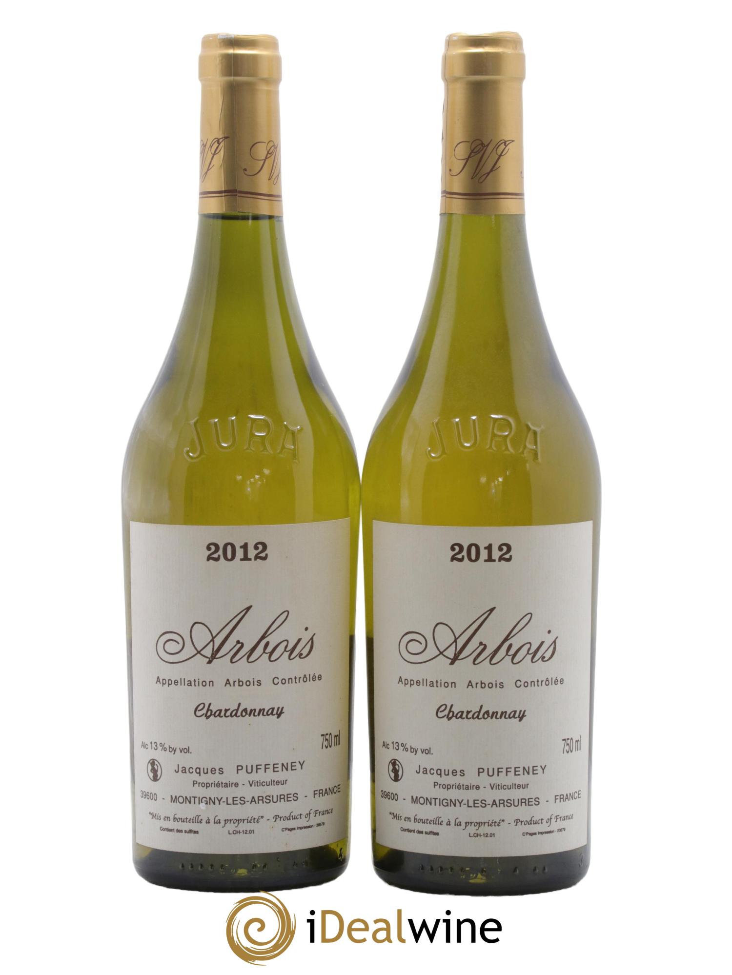 Arbois Chardonnay Jacques Puffeney 2012 - Lot de 2 bouteilles - 0