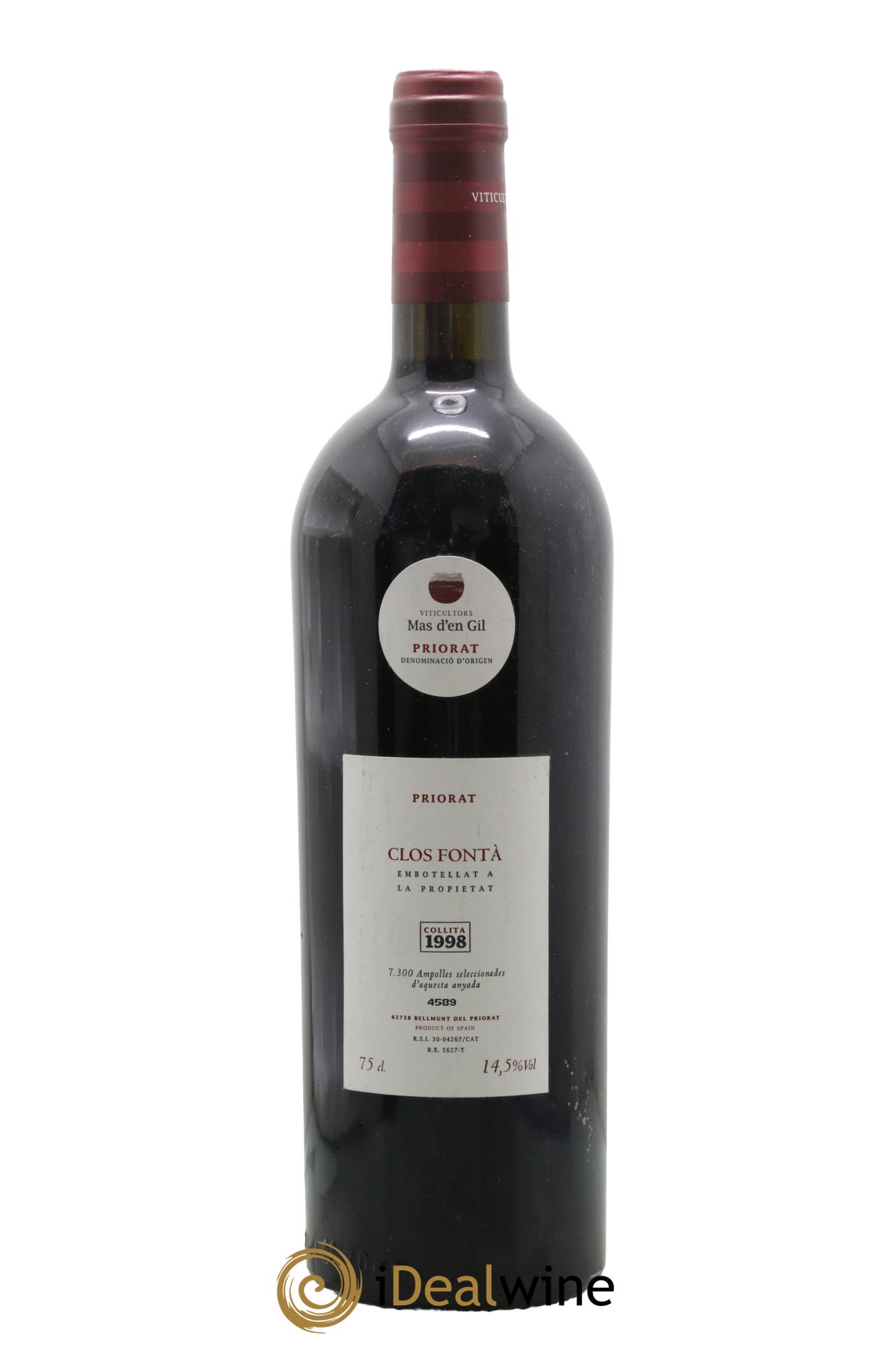 Priorat DOCA Clos Fonta Domaine Mas D'en Gil 1998 - Lot de 1 bouteille - 0