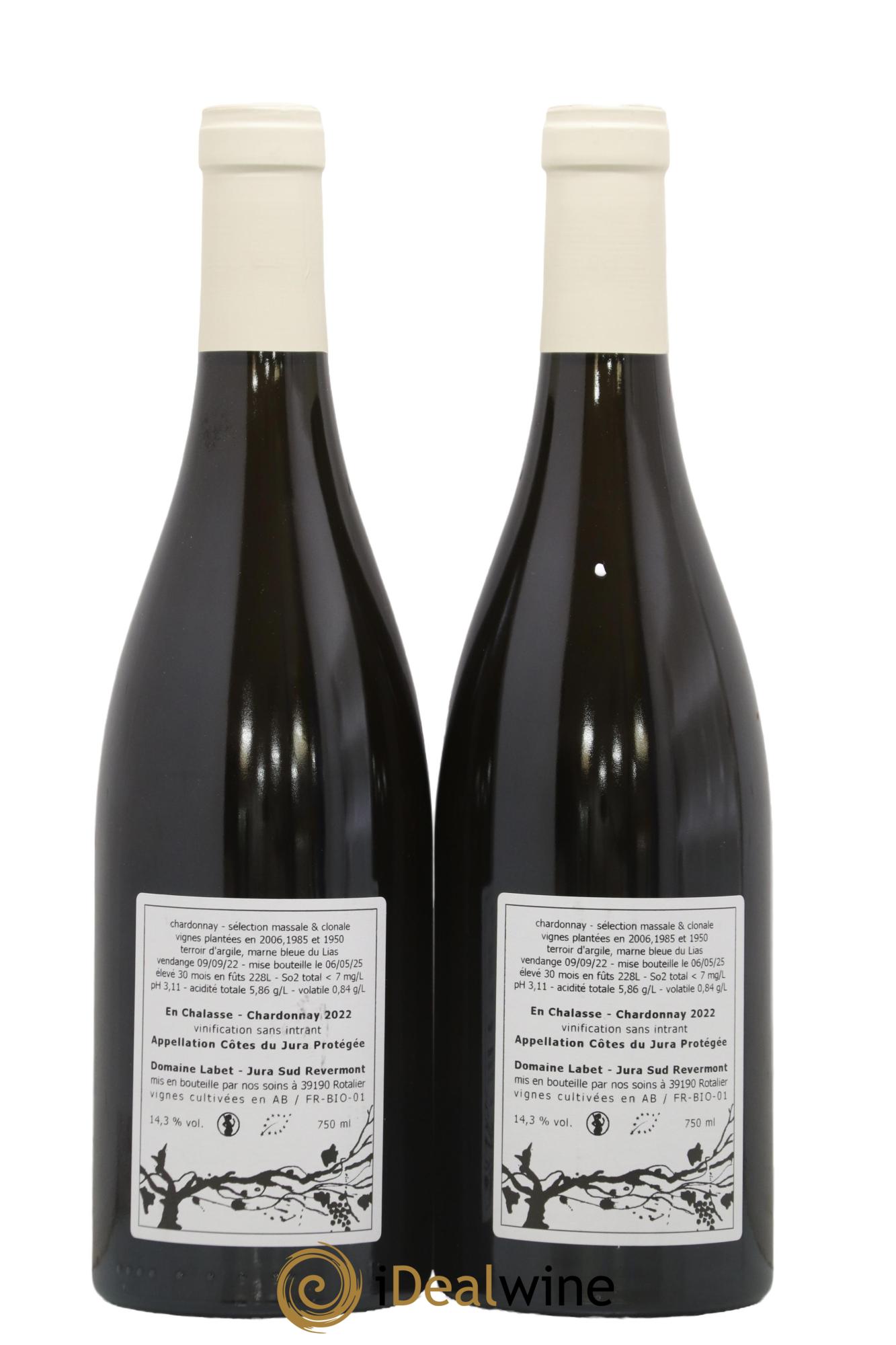 Côtes du Jura Chardonnay En Chalasse Romain - Julien - Charline Labet 2022 - Lot de 2 bouteilles - 1