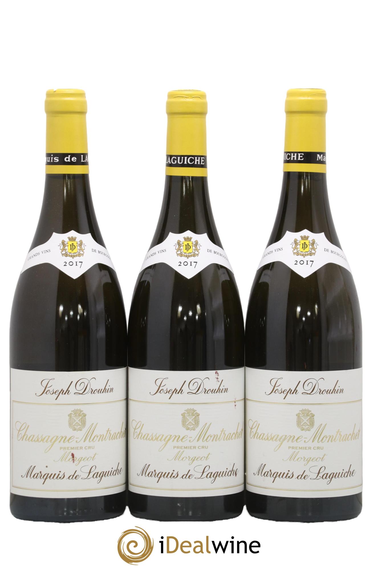 Chassagne-Montrachet 1er Cru Morgeot - Marquis de Laguiche Joseph Drouhin 2017 - Posten von 3 Flaschen - 0