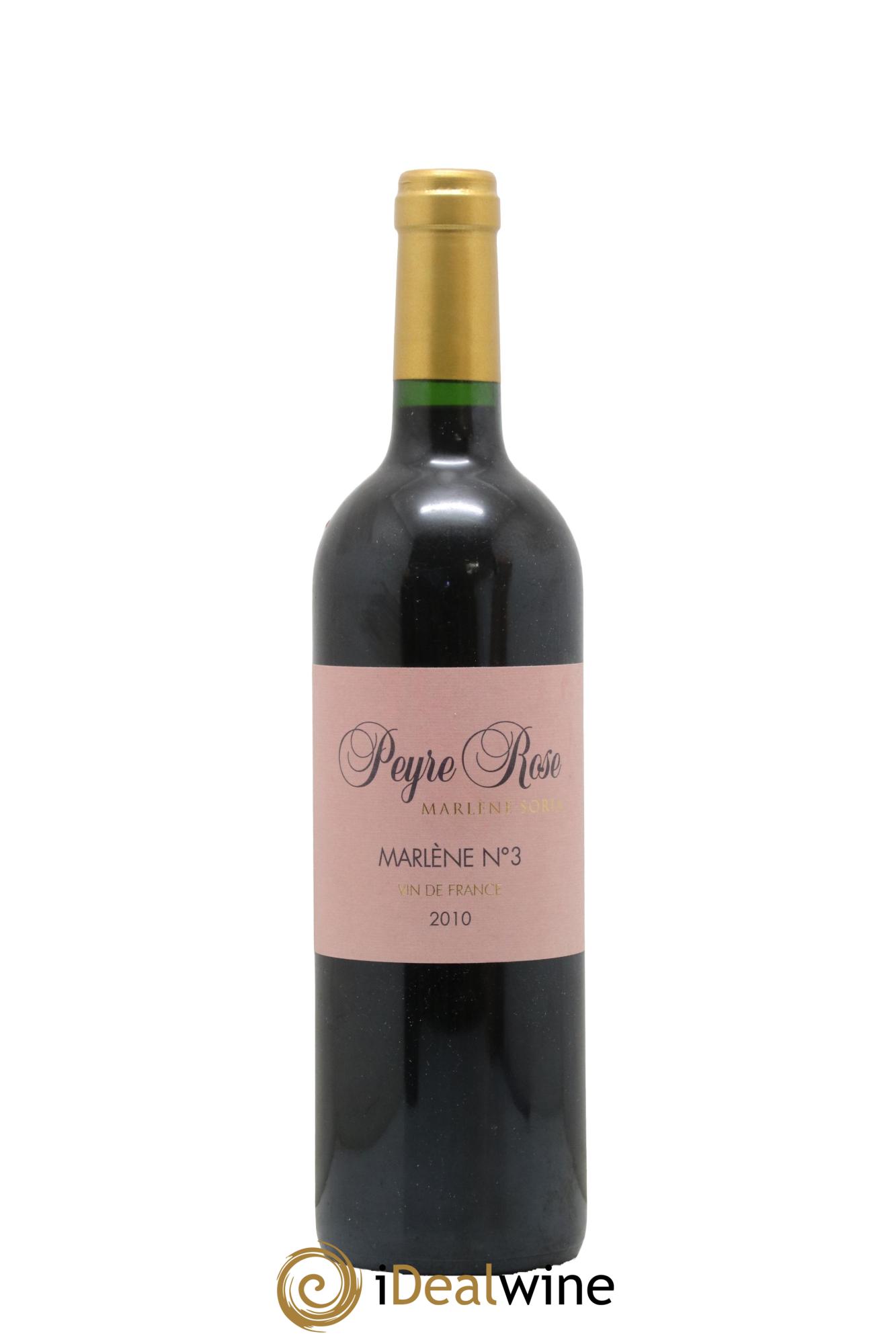 Vin de France (anciennement Coteaux du Languedoc) Peyre Rose Marlène n°3 Marlène Soria 2010 - Lot de 1 bouteille - 0