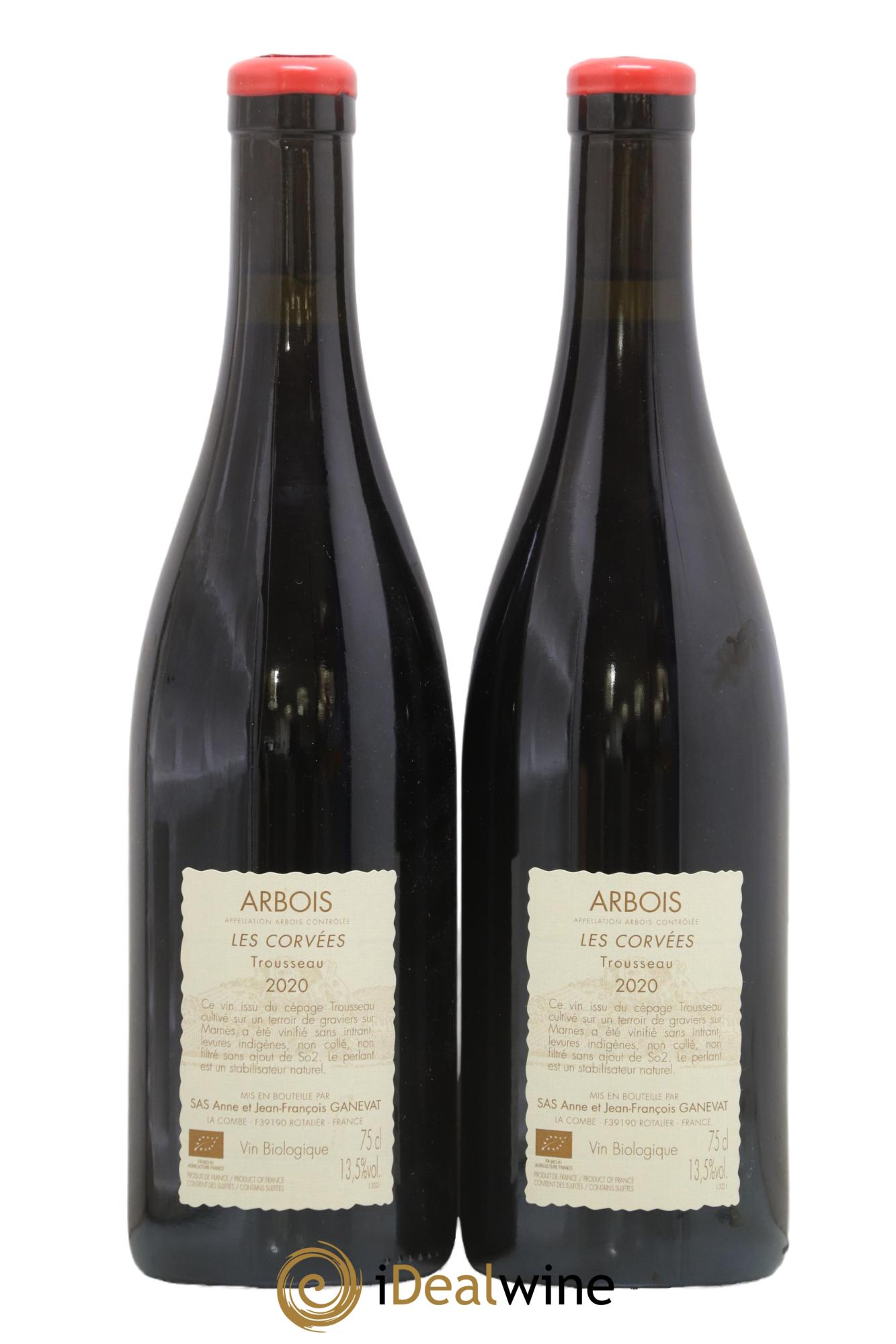 Côtes du Jura Trousseau Les Corvées Anne et Jean François Ganevat 2020 - Lot de 2 bouteilles - 1
