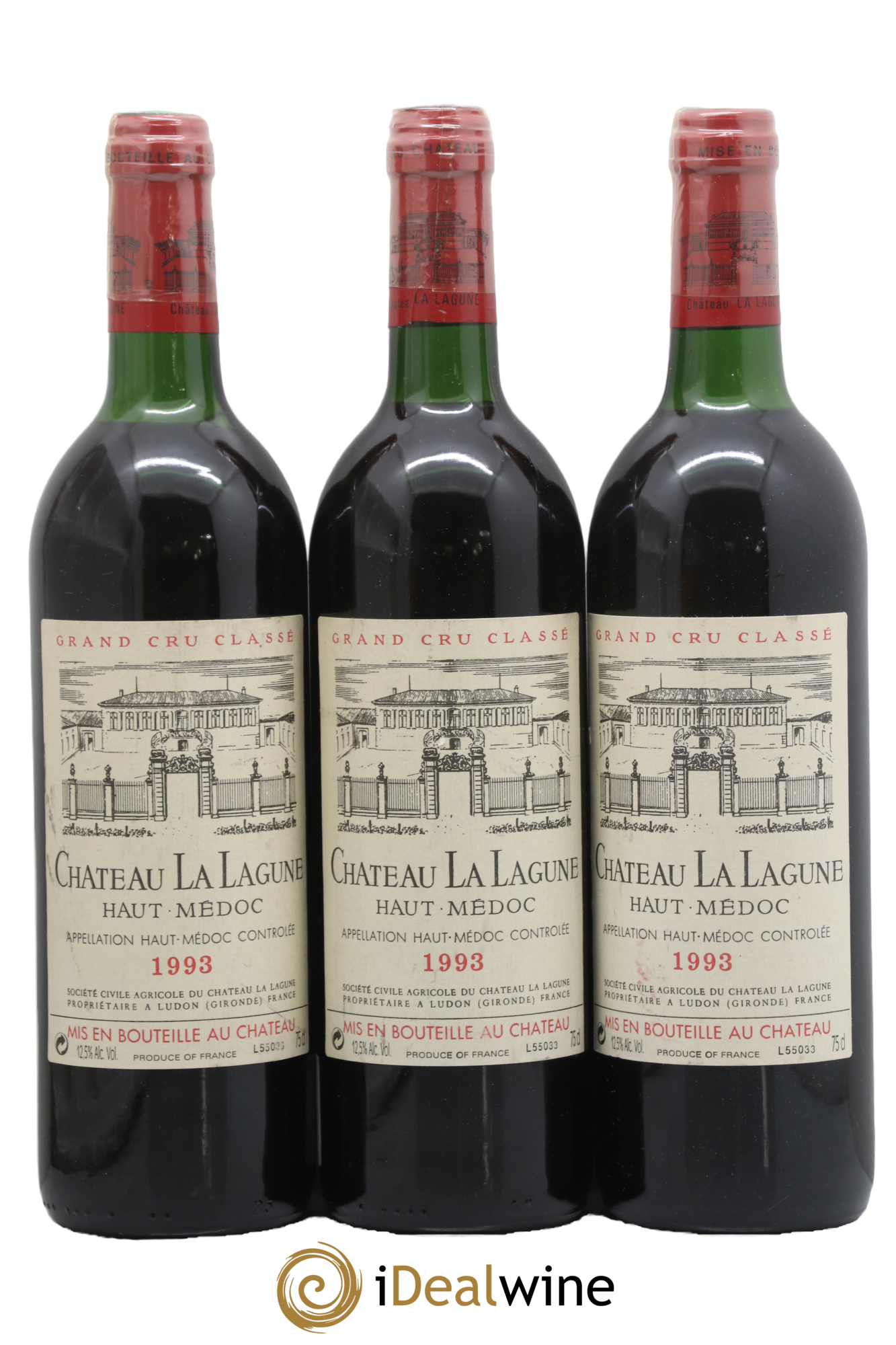 Château la Lagune 3ème Grand Cru Classé 1993 - Lot de 3 bouteilles - 0