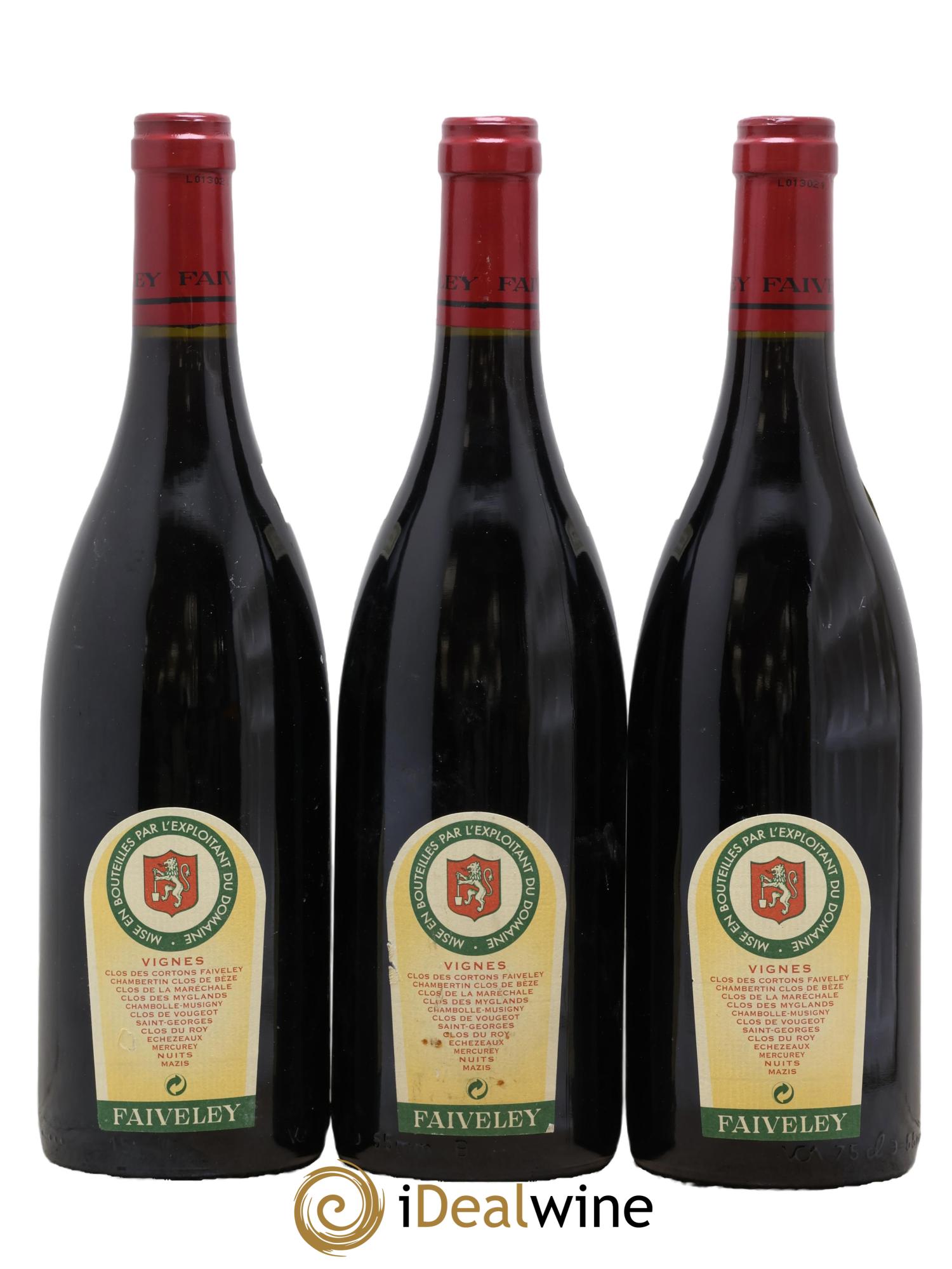 Chambertin Clos de Bèze Grand Cru Faiveley 2002 - Lot of 3 bottles - 1
