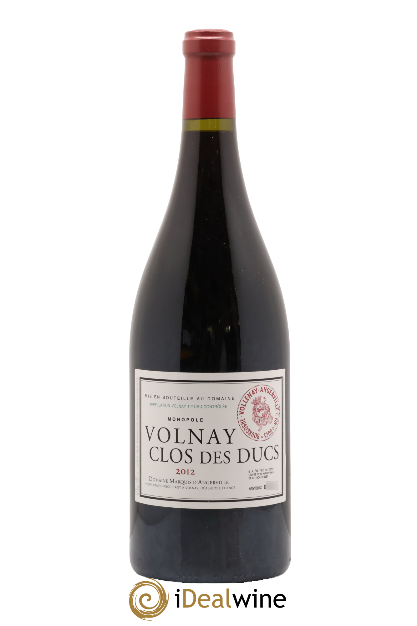 Volnay 1er Cru Clos des Ducs Marquis d'Angerville (Domaine) 2012 - Lot of 1 magnum - 1