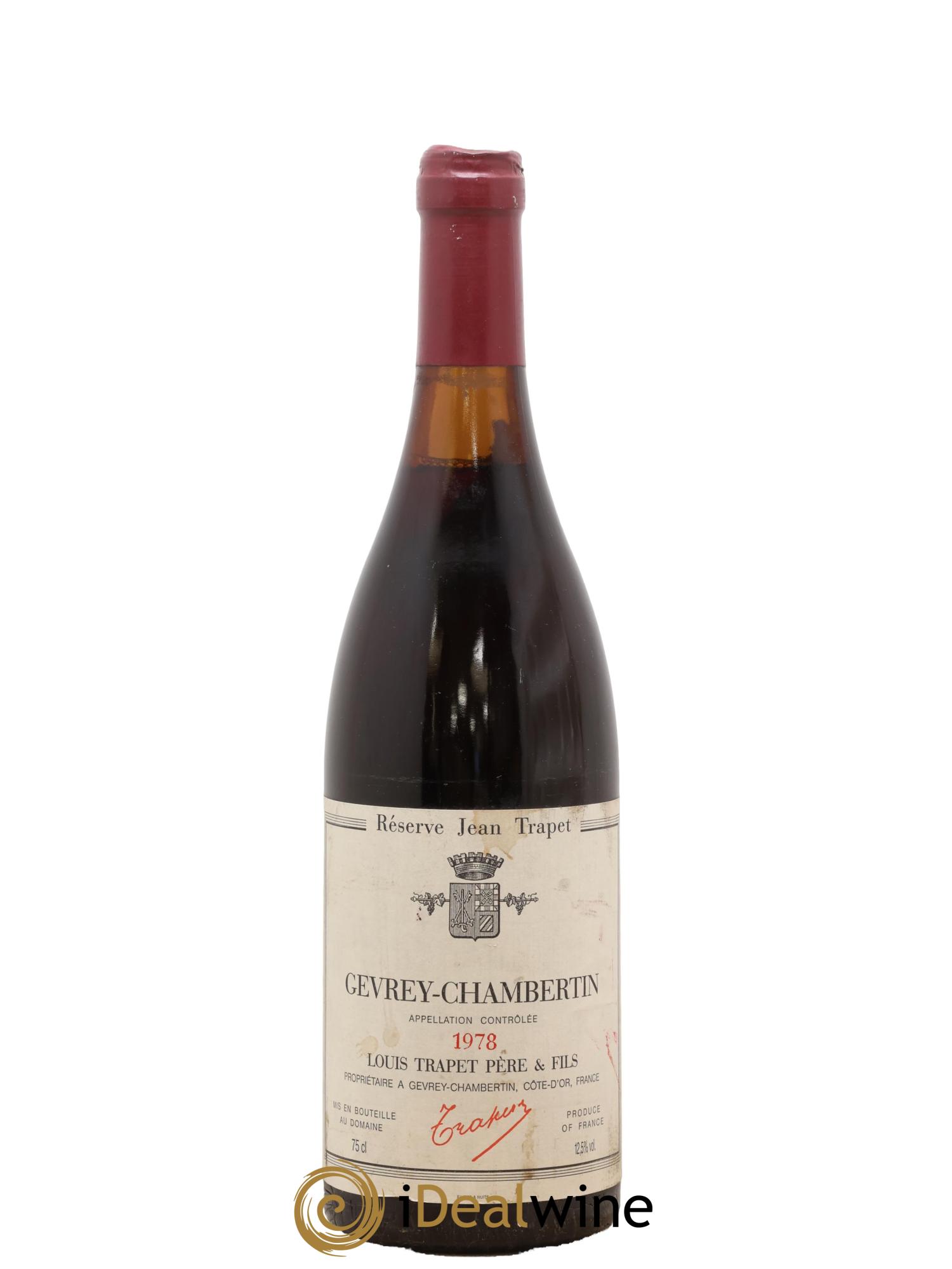 Gevrey-Chambertin Domaine Trapet 1978 - Lot of 1 bottle - 0