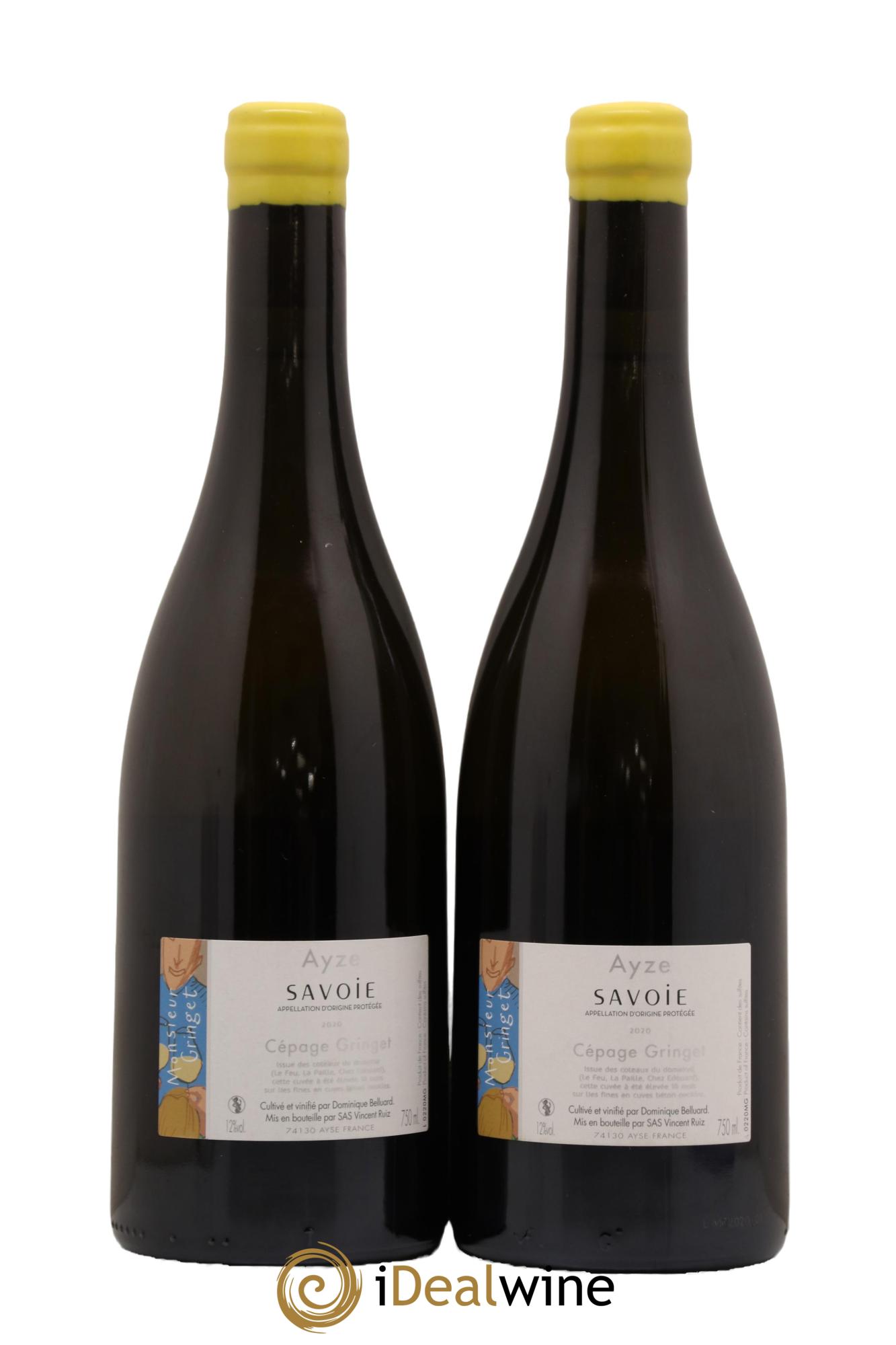 Vin de Savoie Monsieur Gringet Dominique Belluard 2020 - Lot de 2 bouteilles - 1