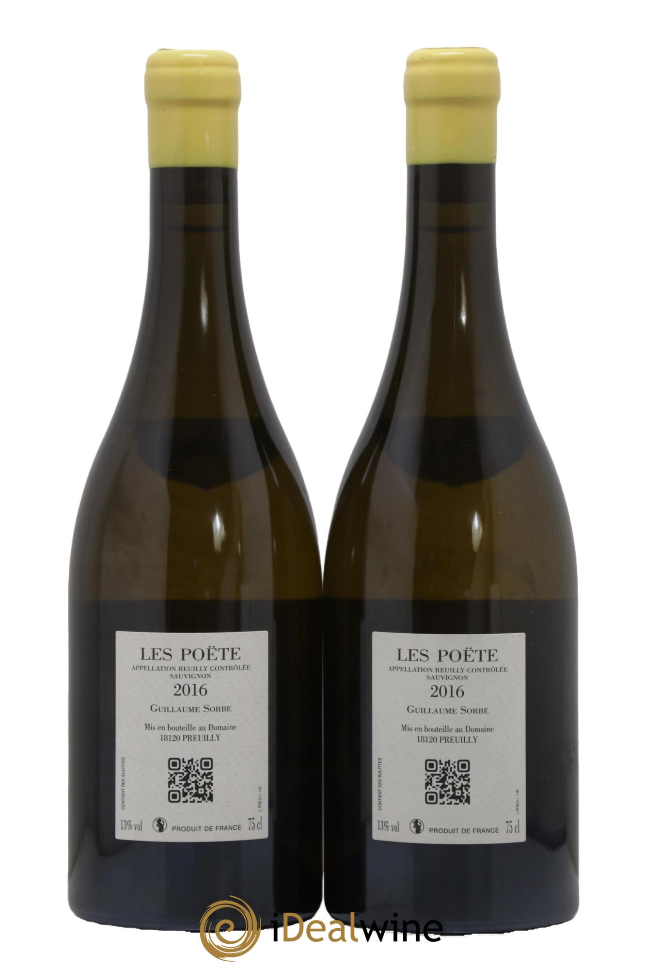 Vin de France (anciennement Reuilly) Orphée Les Poëte 2016 - Lotto di 2 bottiglie - 1