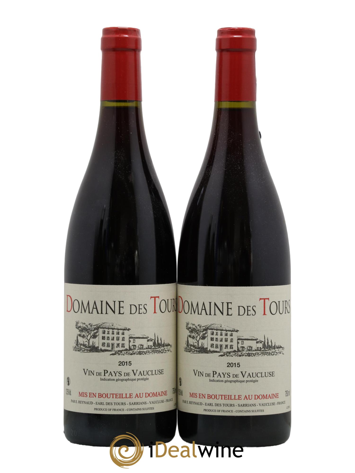 Vaucluse (Vin de Pays de Vaucluse) Domaine des Tours Emmanuel Reynaud 2015 - Lot de 2 bouteilles - 0