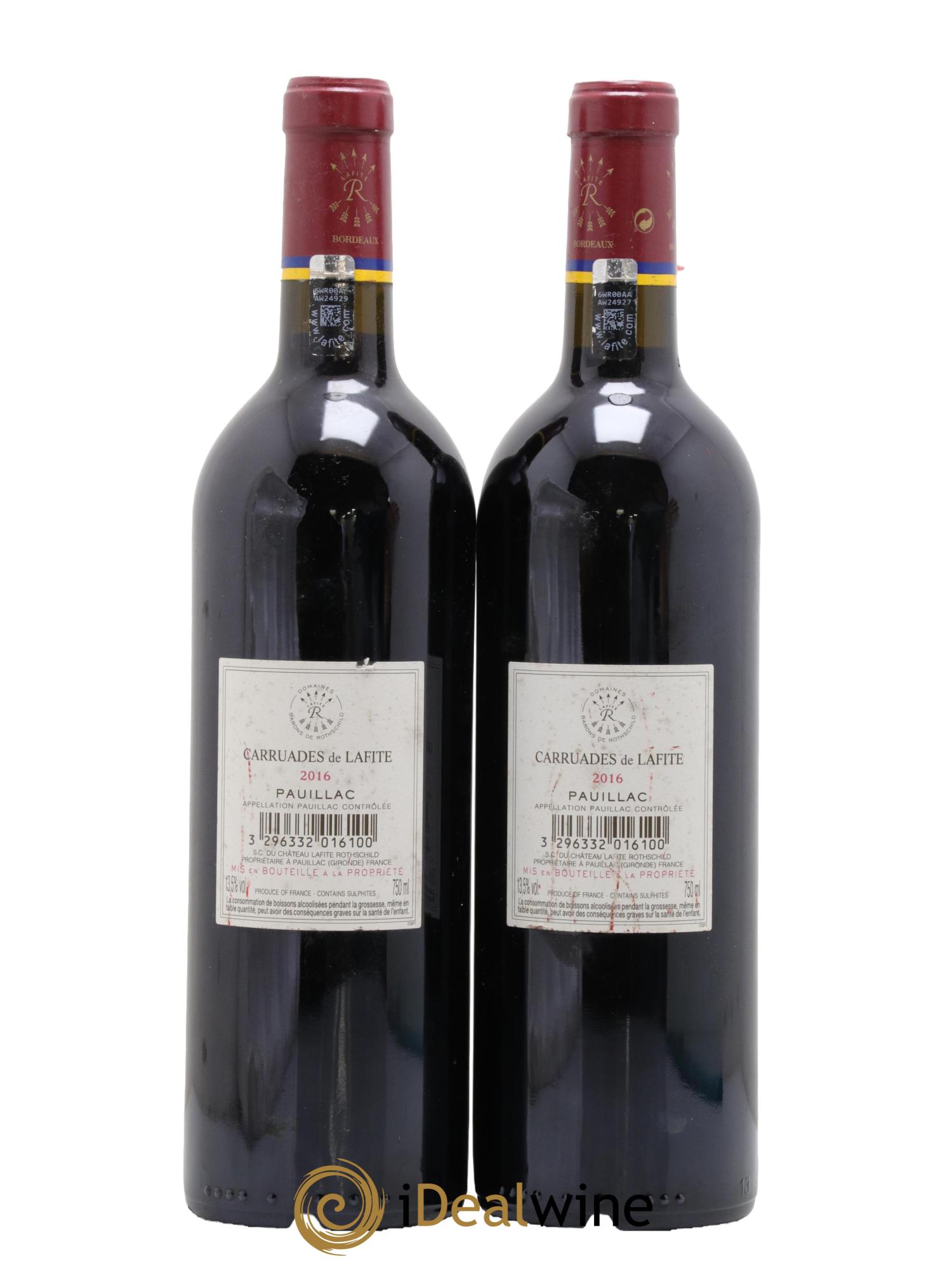 Carruades de Lafite Rothschild Second Vin  2016 - Lot of 2 bottles - 1