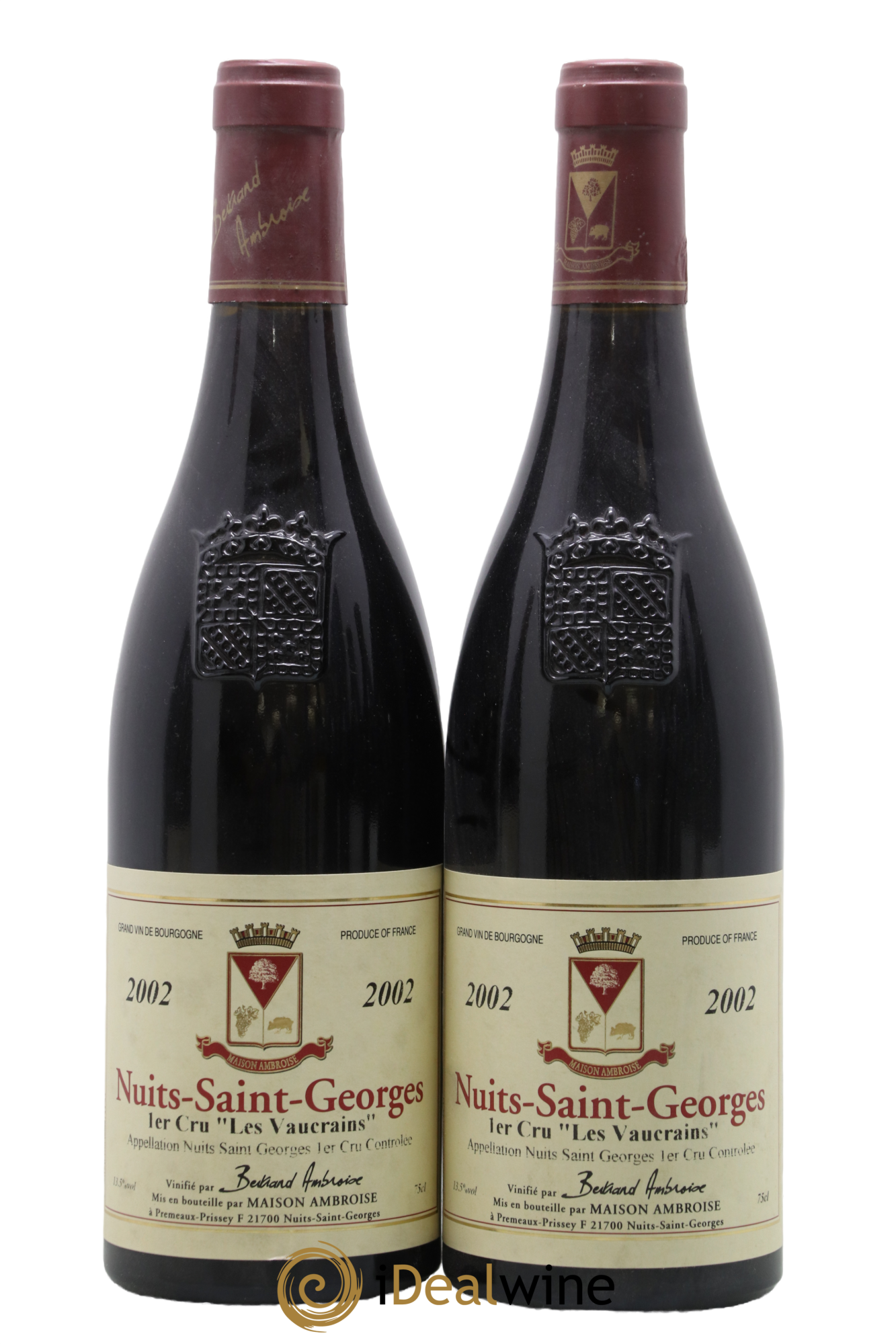 Nuits-Saint-Georges 1er Cru Les Vaucrains Bertrand Ambroise 2002 - Lot de 2 bouteilles - 0