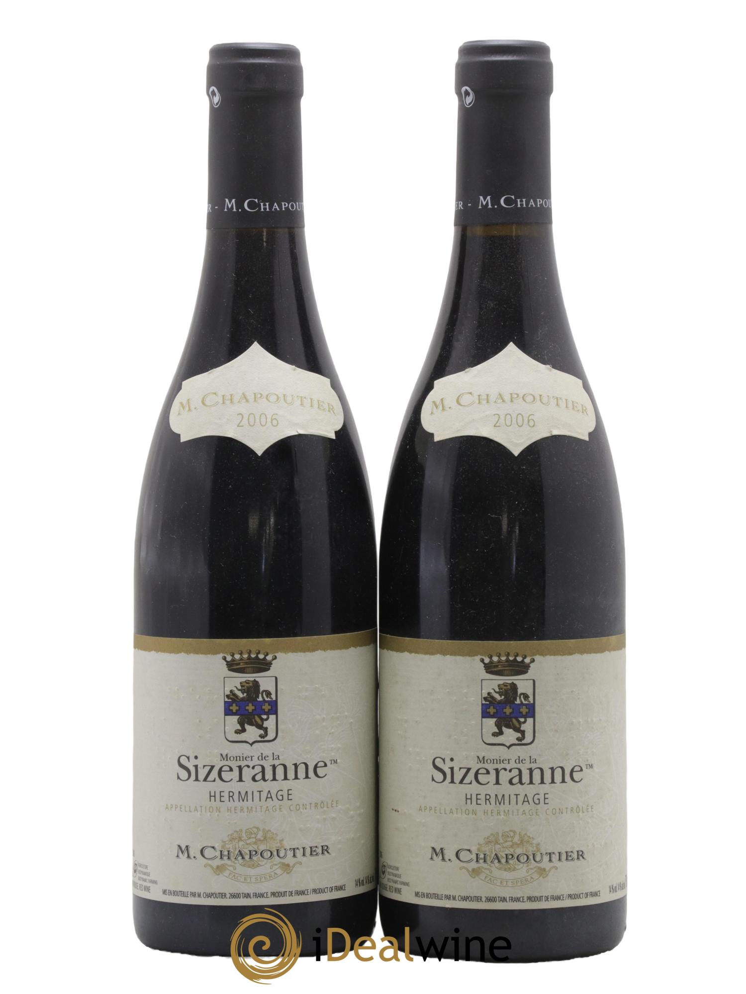 Hermitage Monier de La Sizeranne Chapoutier 2006 - Posten von 2 Flaschen - 0
