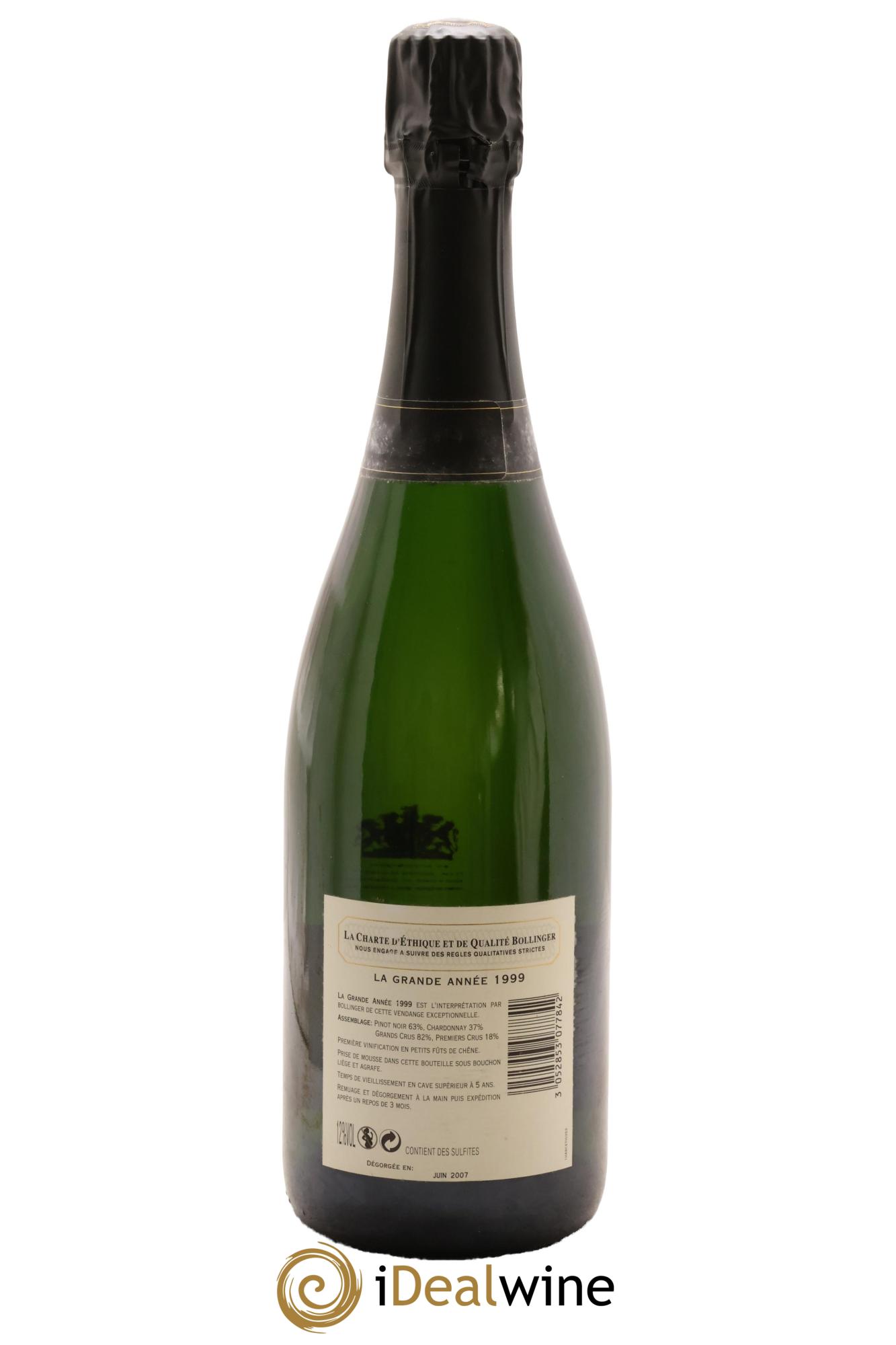 Grande Année Brut Bollinger 1999 - Lotto di 1 bottiglia - 1