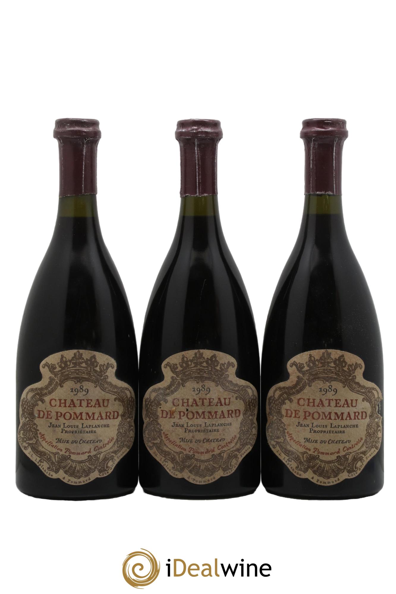 Pommard Château de Pommard 1989 - Lot de 3 bouteilles - 0