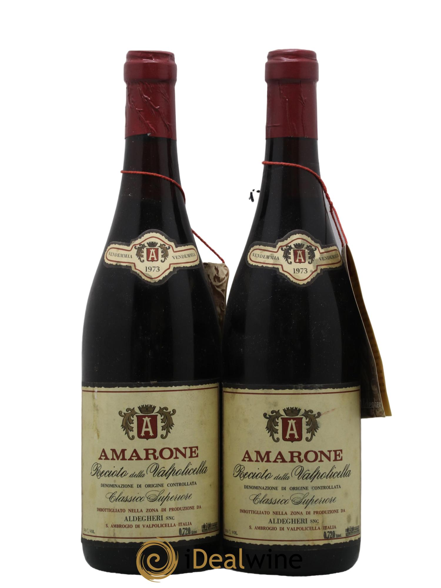 Amarone della Valpolicella DOC Recioto Aldegheri 1973 - Lot de 2 bouteilles - 0