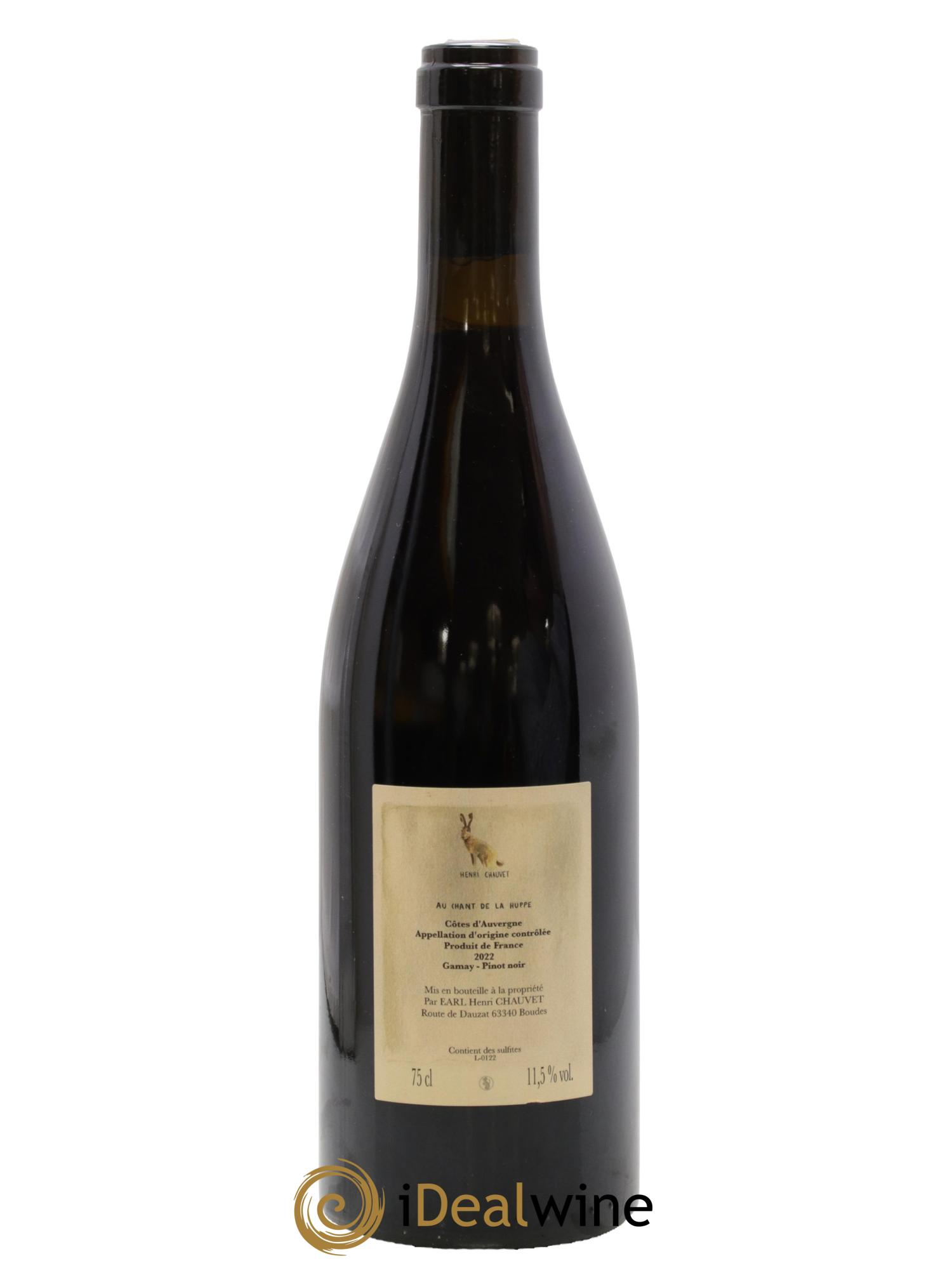 Côtes d'Auvergne Au Chant de la Huppe Henri Chauvet 2022 - Lot of 1 bottle - 1