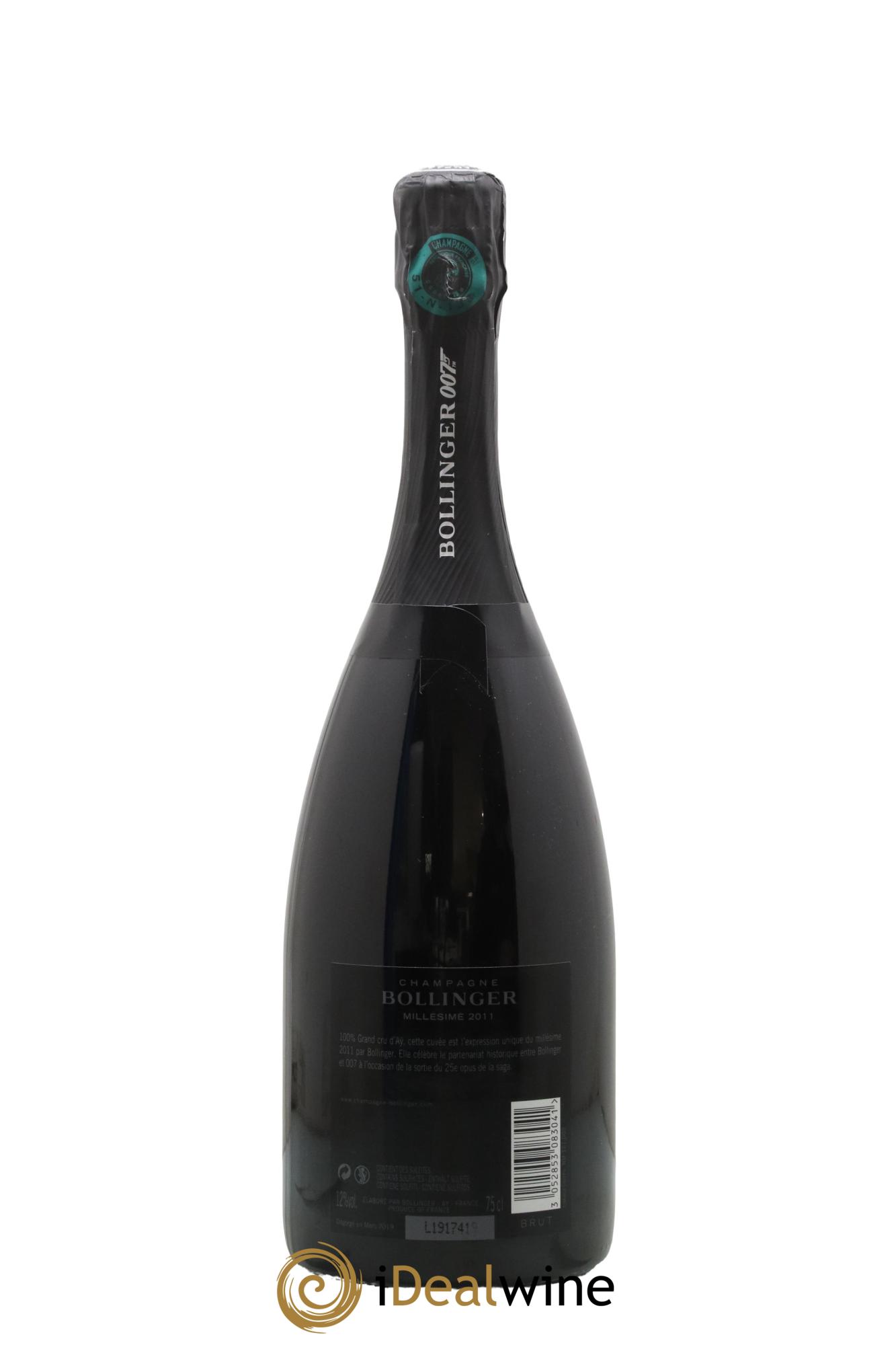 James Bond 007 Bollinger 2007 - Lot of 1 bottle - 2