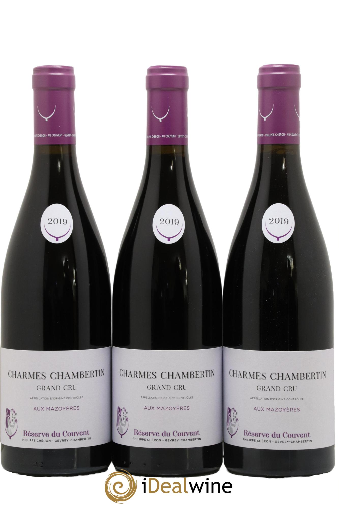 Charmes-Chambertin Grand Cru Aux Mazoyères Domaine du Couvent 2019 - Lotto di 3 bottiglie - 0