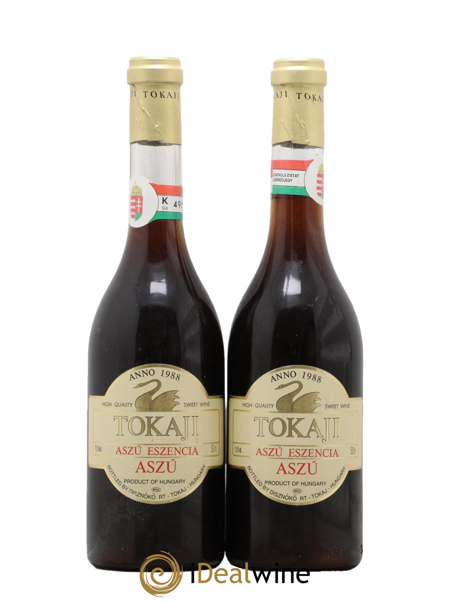 Tokaji Aszu Eszencia Disznoko 1988 - Lot de 2 format 50cls - 0