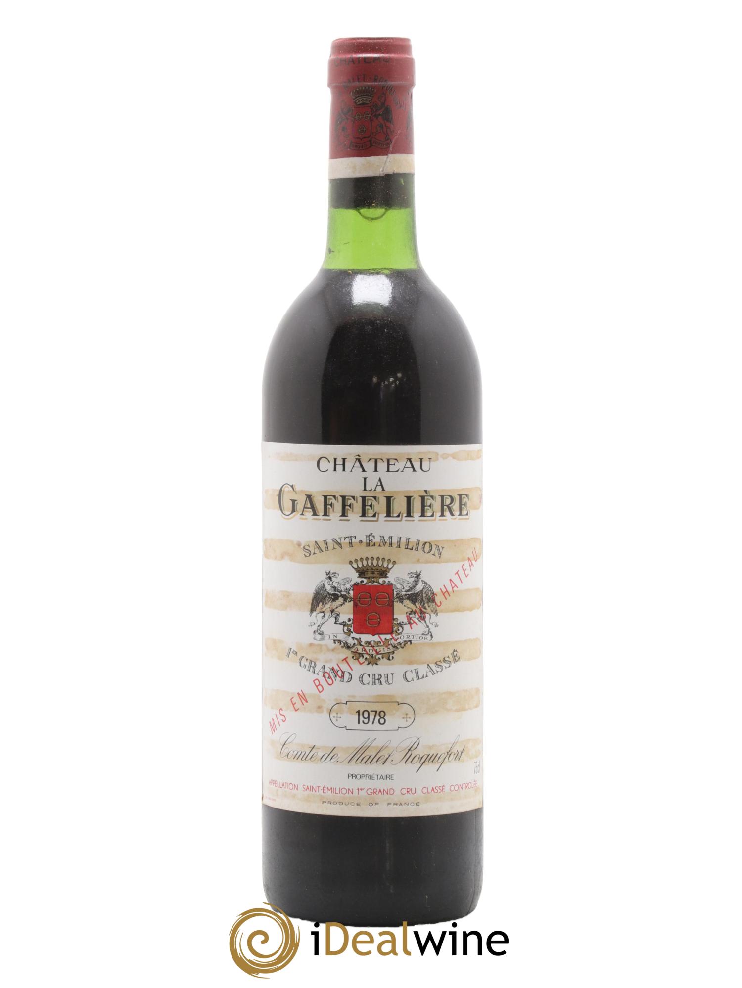 Château la Gaffelière 1er Grand Cru Classé B 1978 - Lot de 1 bouteille - 0