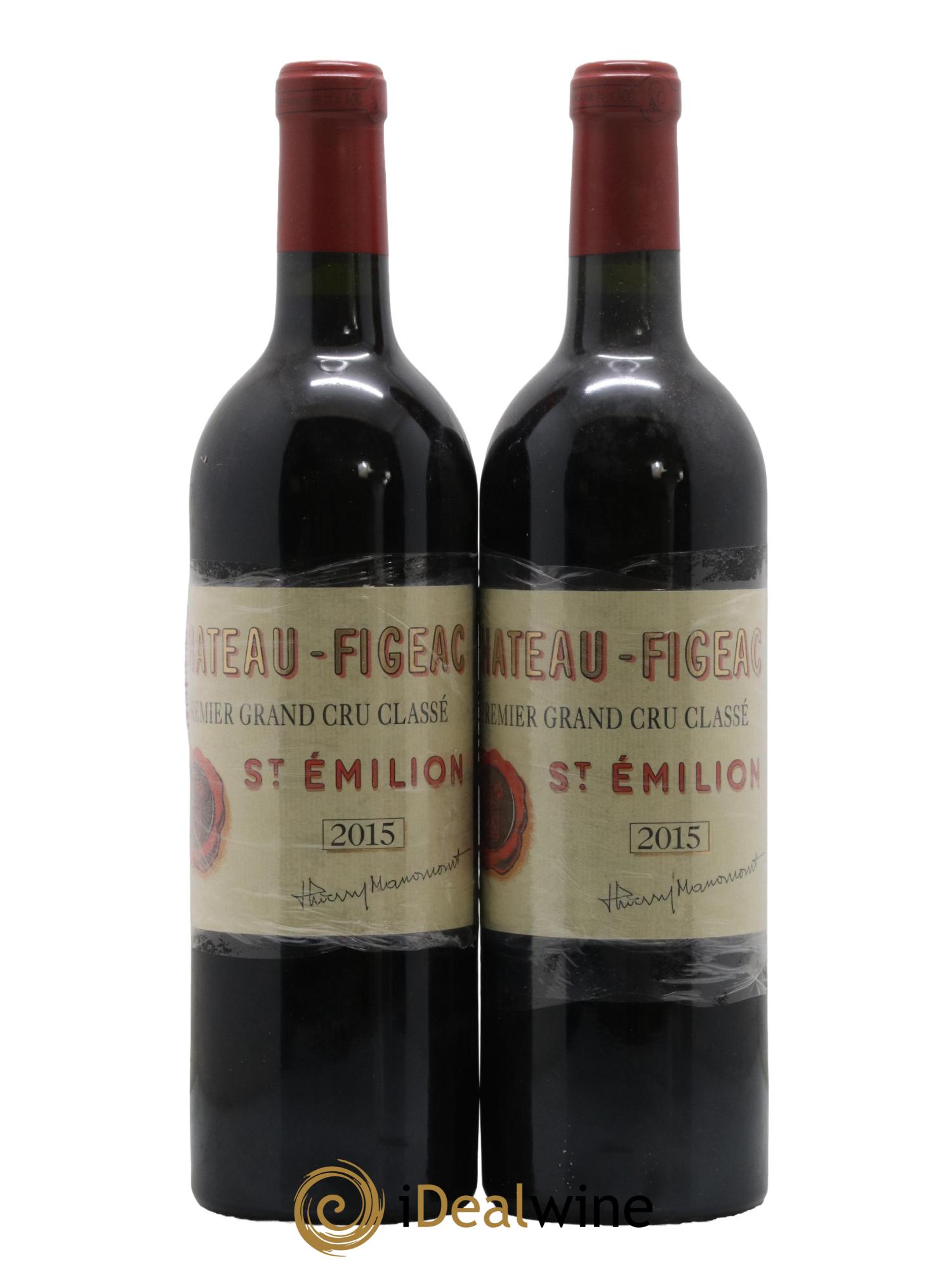 Château Figeac 1er Grand Cru Classé A 2015 - Lot de 2 bouteilles - 0