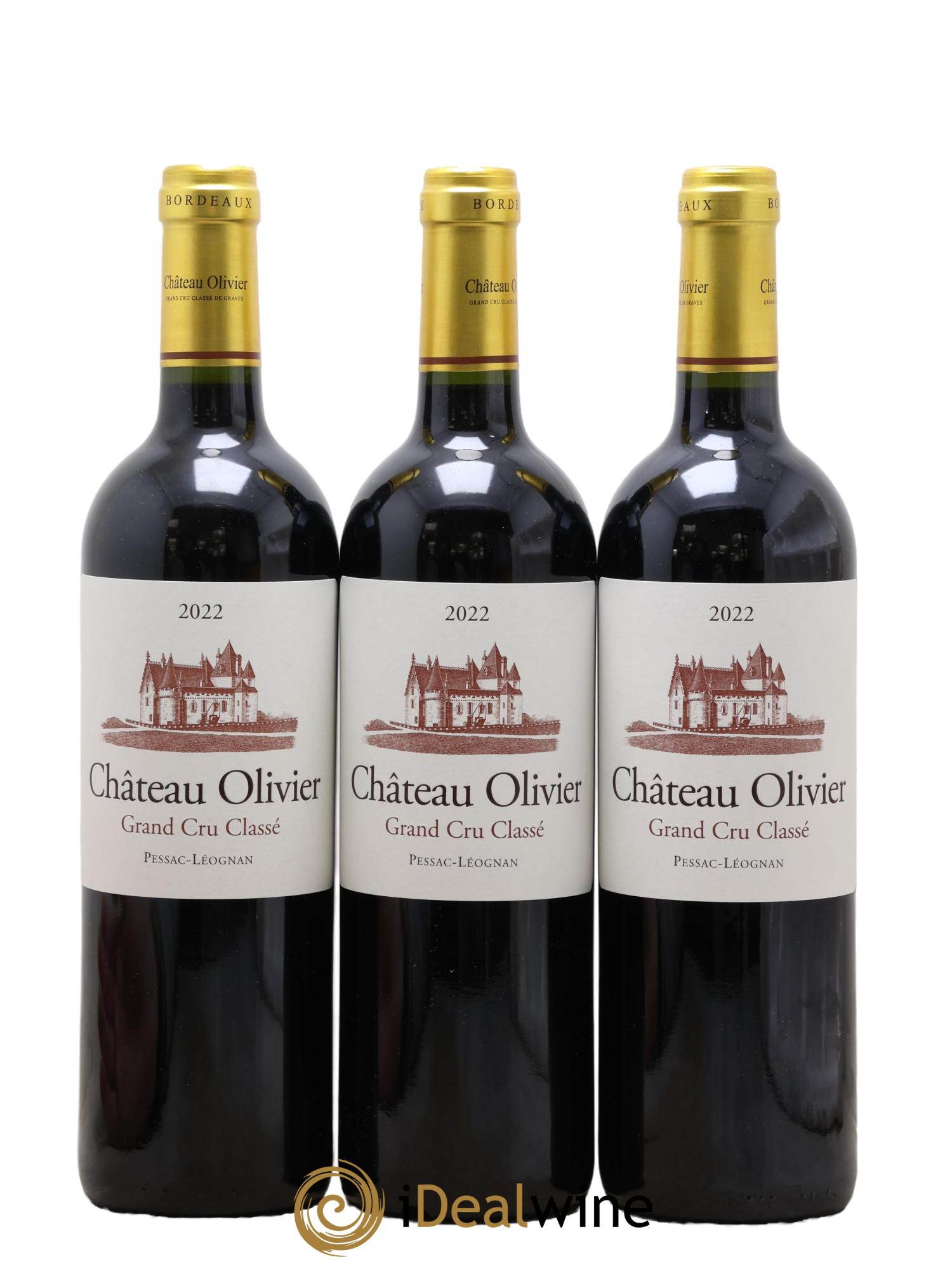 Château Olivier Cru Classé de Graves 2022 - Lot of 3 bottles - 0
