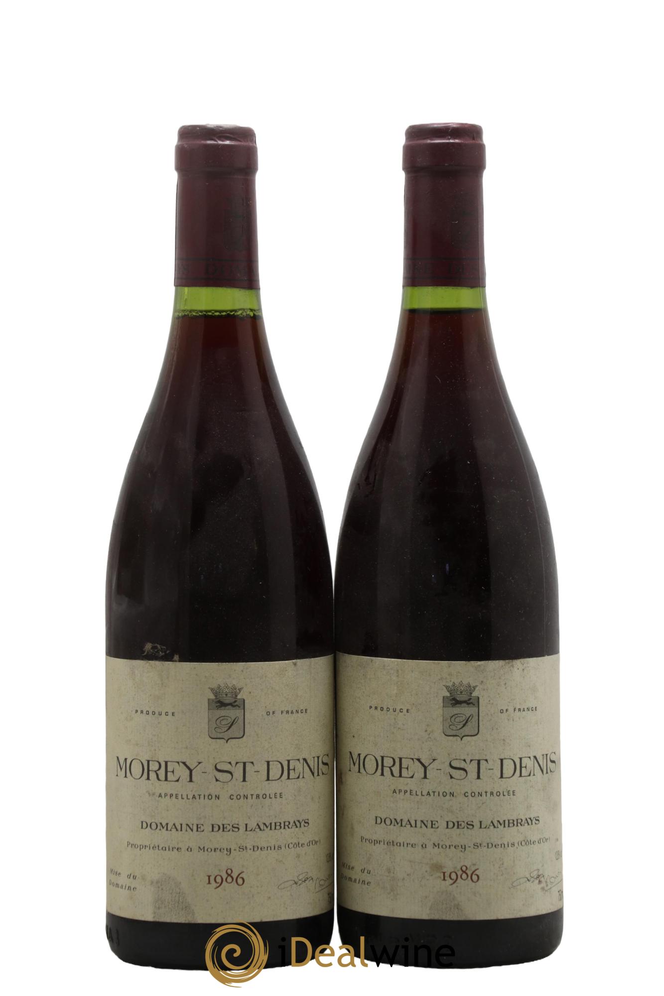 Morey-Saint-Denis Domaine des Lambrays 1986 - Lot de 2 bouteilles - 0