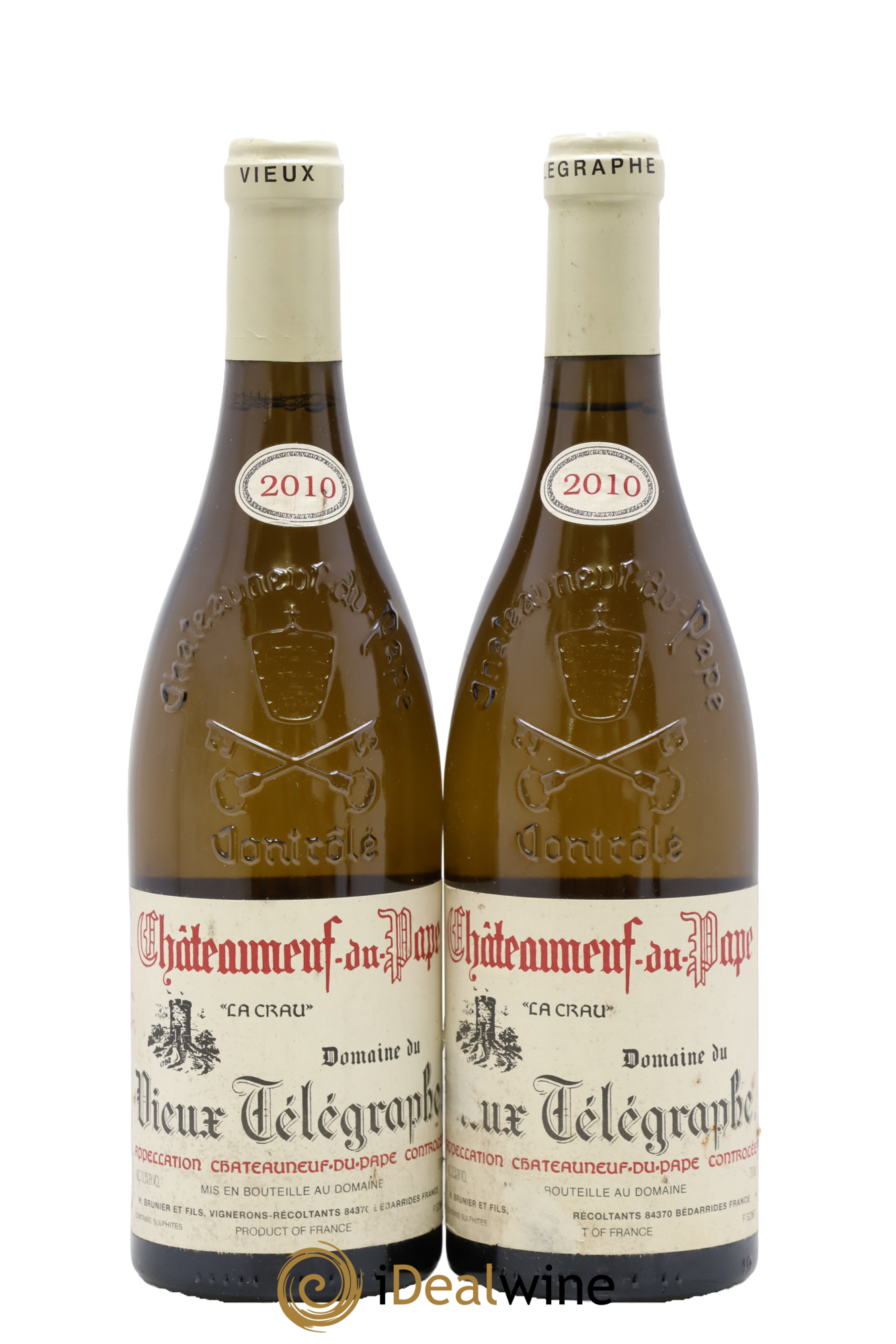 Châteauneuf-du-Pape Vieux Télégraphe (Domaine du) Vignobles Brunier 2010 - Lot de 2 bouteilles - 0
