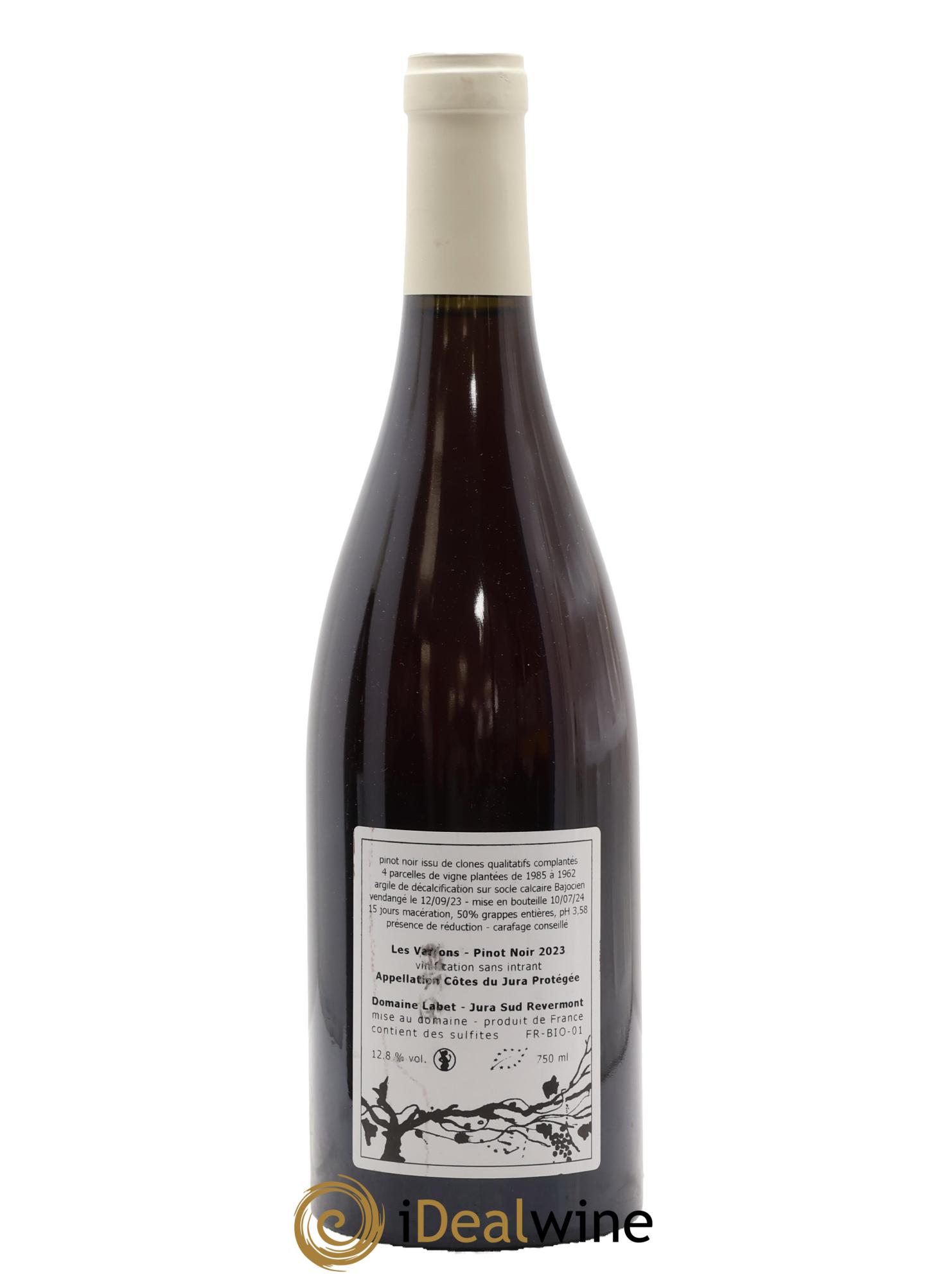 Côtes du Jura Pinot Noir Les Varrons Romain - Julien - Charline Labet 2023 - Posten von 1 Flasche - 1