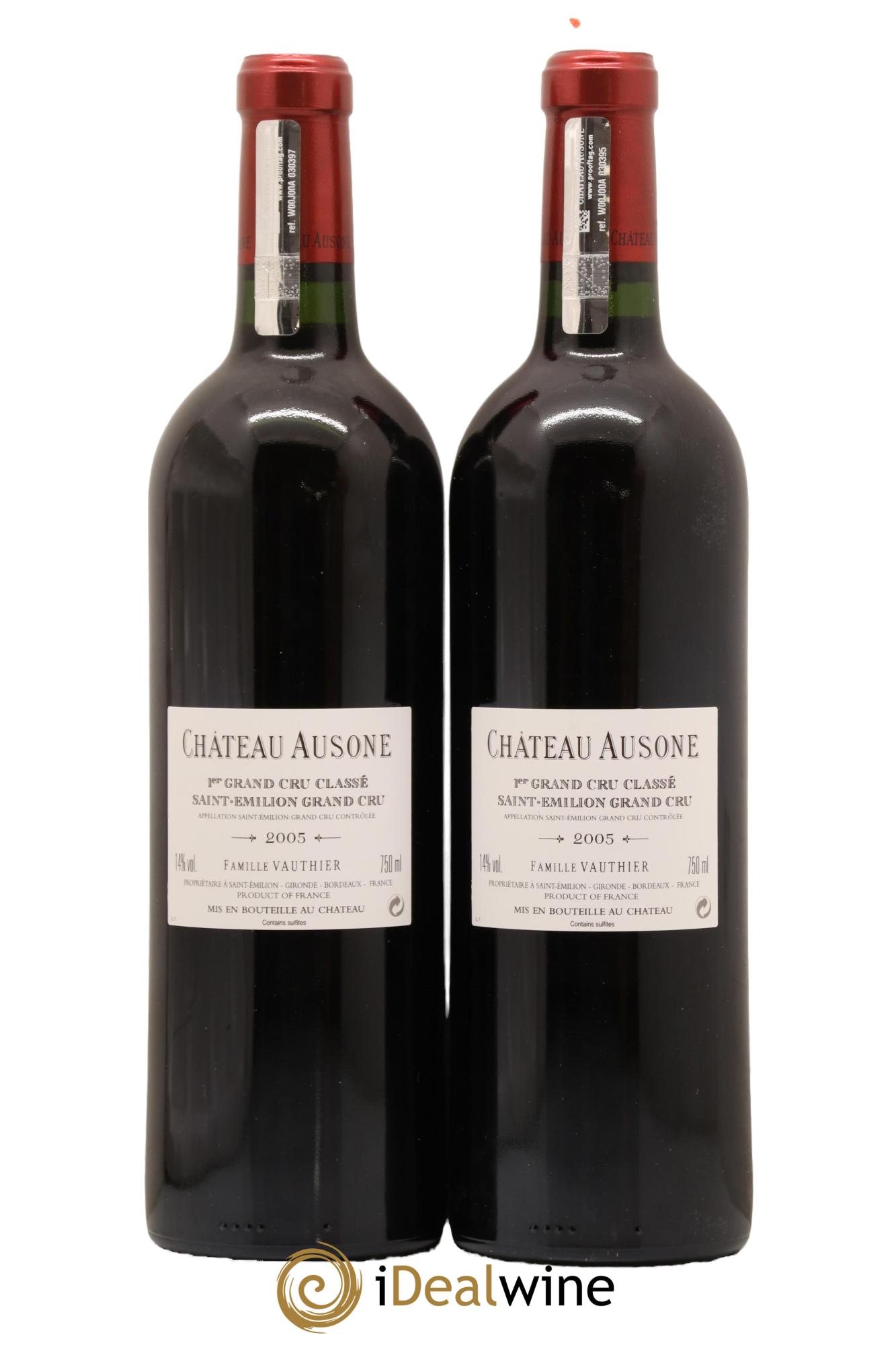 Château Ausone 1er Grand Cru Classé A 2005 - Lot de 2 bouteilles - 1