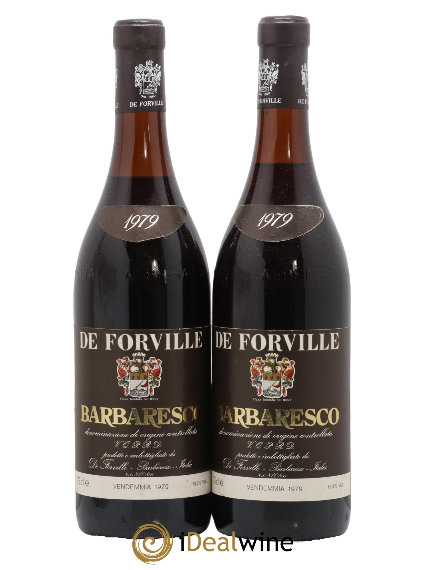 Barbaresco DOCG de Forville 1979 - Lot de 2 bouteilles - 0