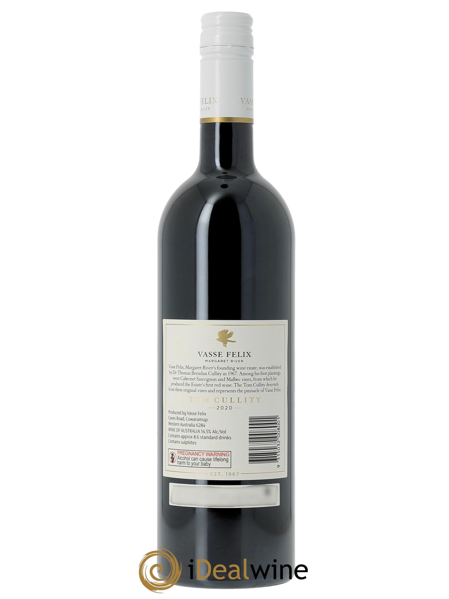 Margaret River Vasse Felix Tom Cullity  2020 - Lot of 1 bottle - 1
