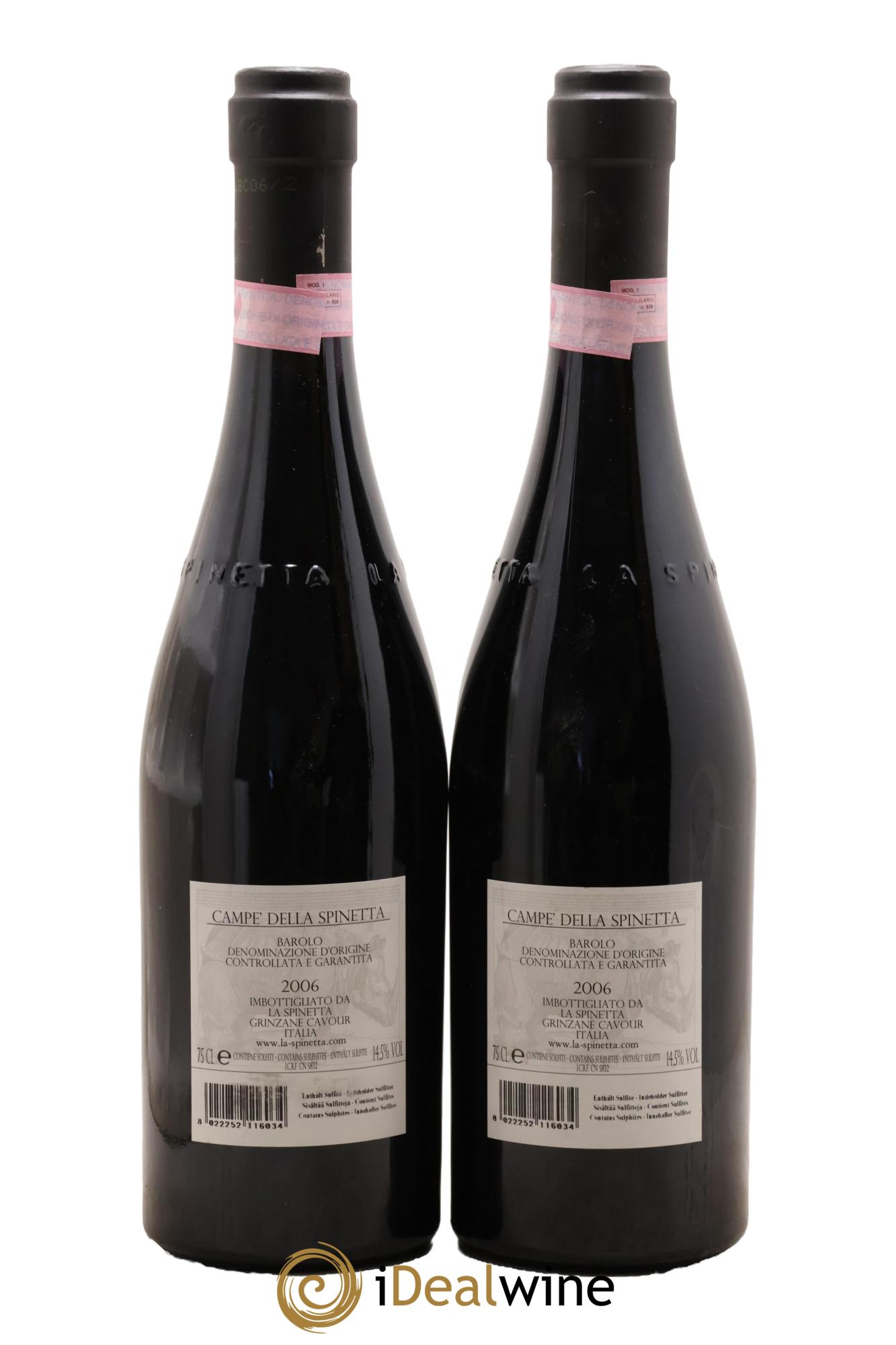 Barolo Campe Dela Spinetta Vignetto Campe Vursu 2006 - Lot of 2 bottles - 1