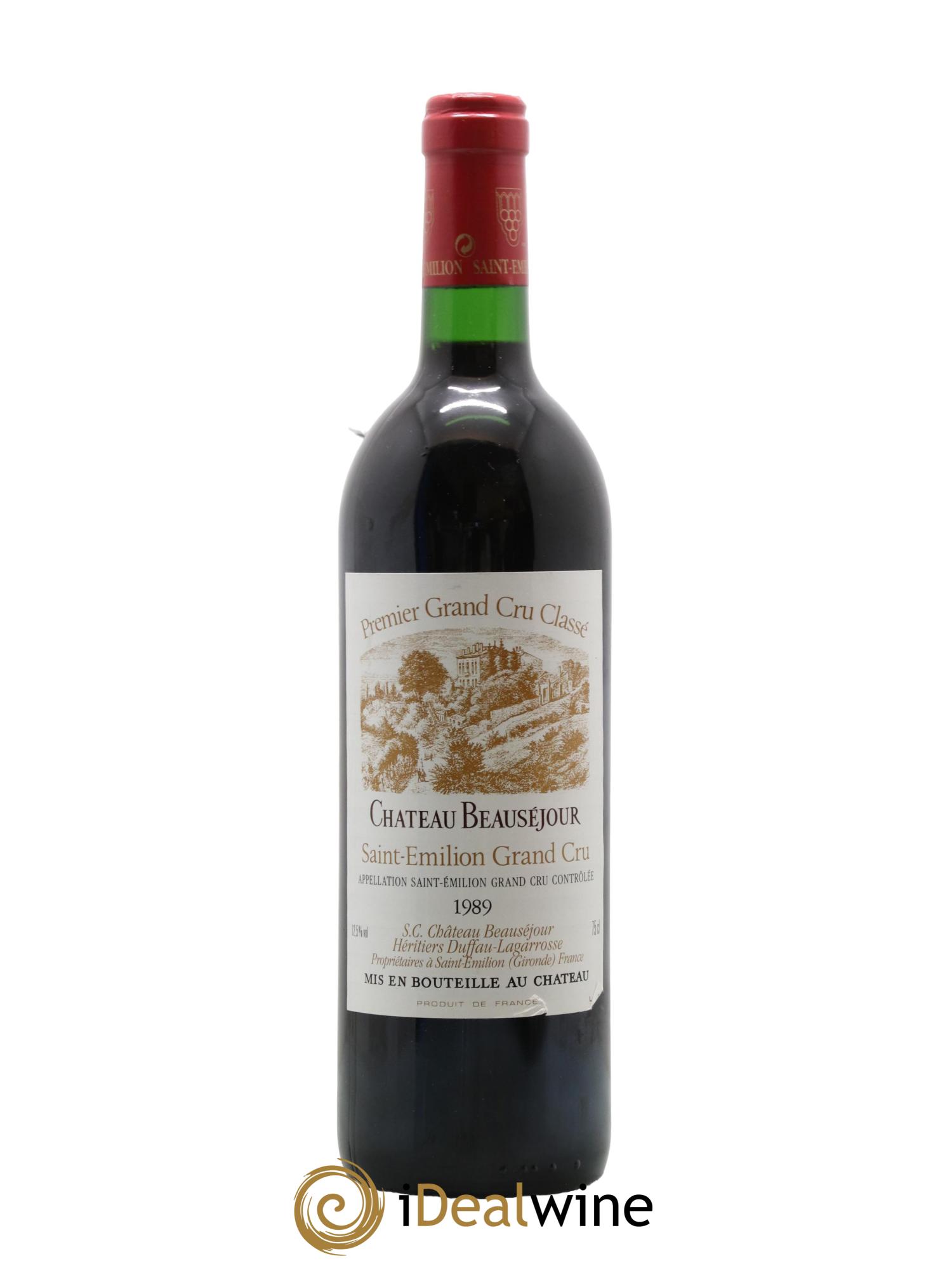 Château Beauséjour (Duffau-Lagarrosse) 1er Grand Cru Classé B 1989 - Lot de 1 bouteille - 0