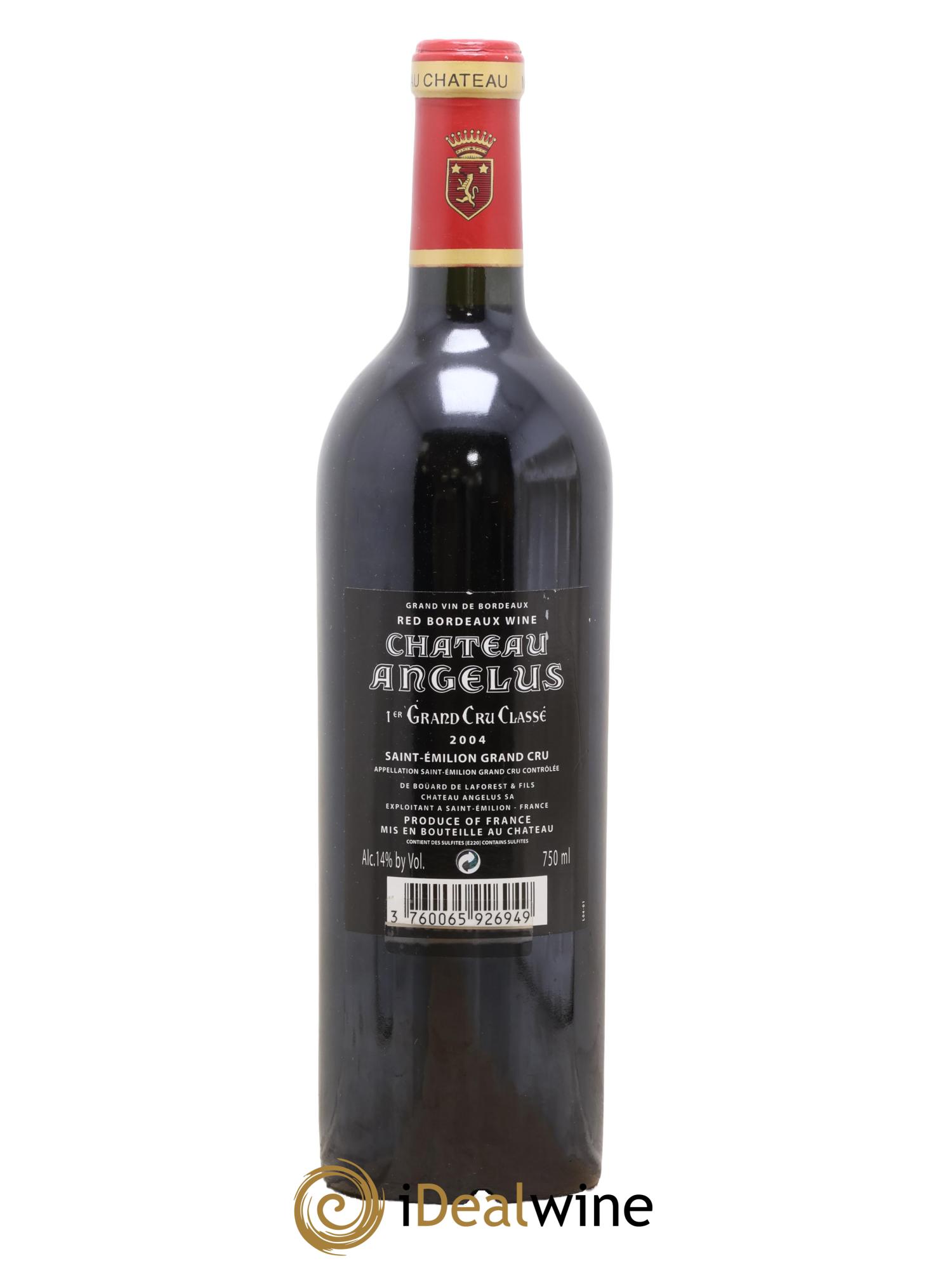 Château Angélus 1er Grand Cru Classé A 2004 - Lot de 1 bouteille - 1